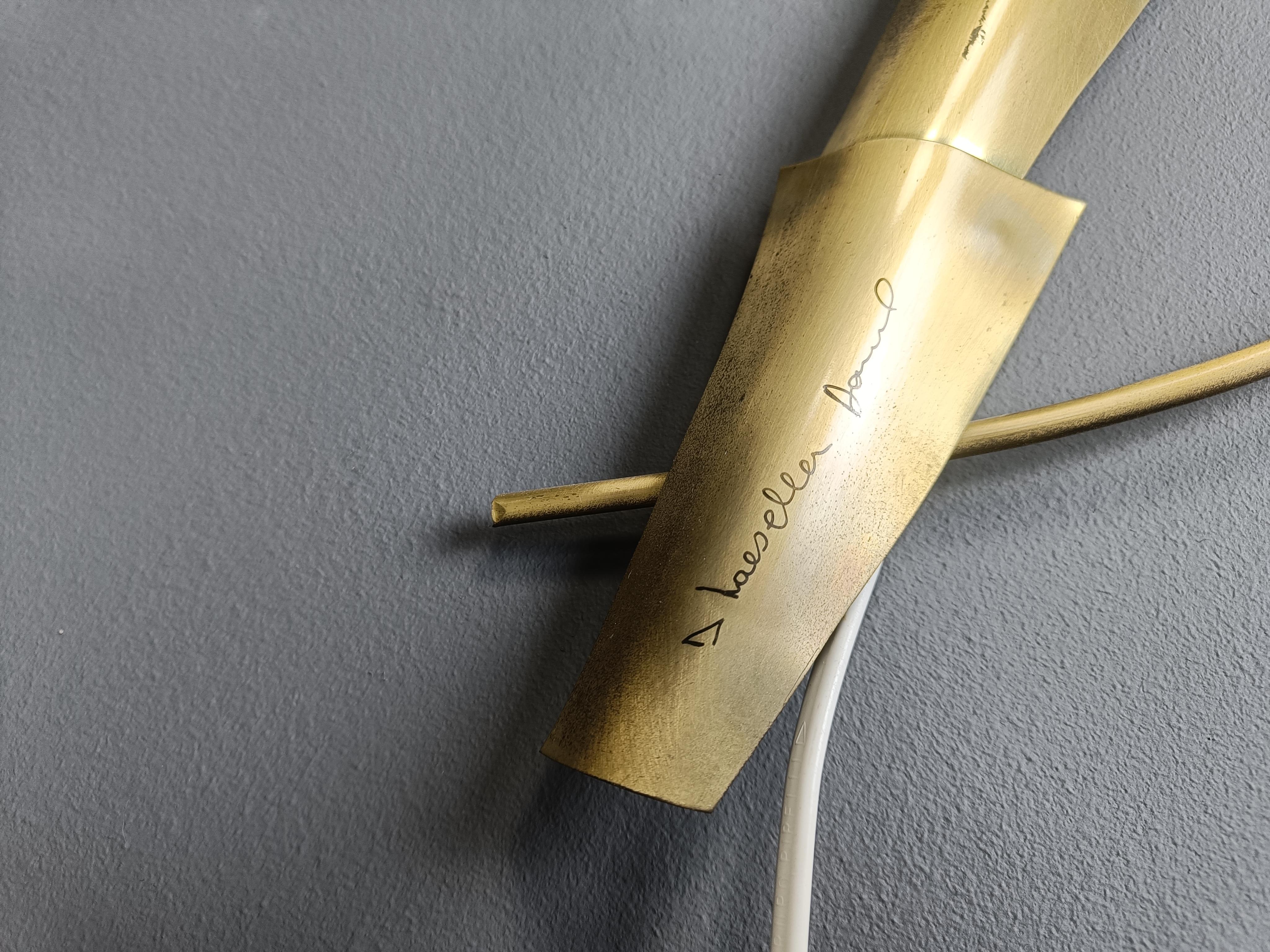 Palm tree wall light by Daniel D'Haeseleer, 1970s In Good Condition For Sale In Leuven, Vlaams Gewest