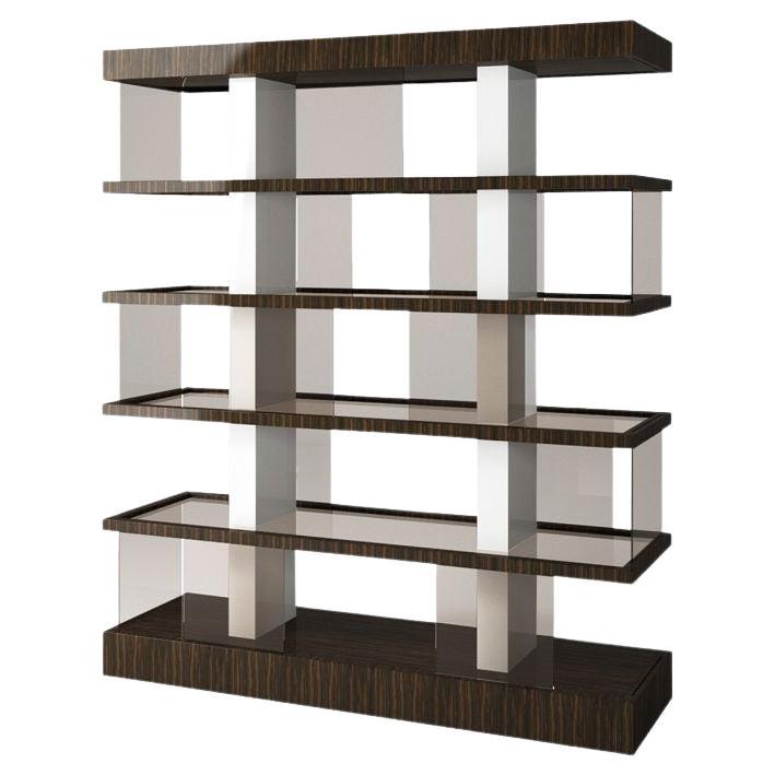 Palm Wood Bookcase For Sale