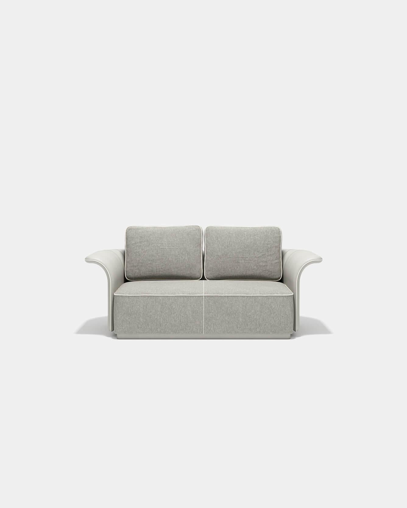 El sofaby Palma Francesco Meda presenta una forma de inspiración tradicional con un diseño distintivo que equilibra el confort y el atractivo emocional. Incluye cojines de tamaño generoso que pueden colocarse libremente para adaptarse a las