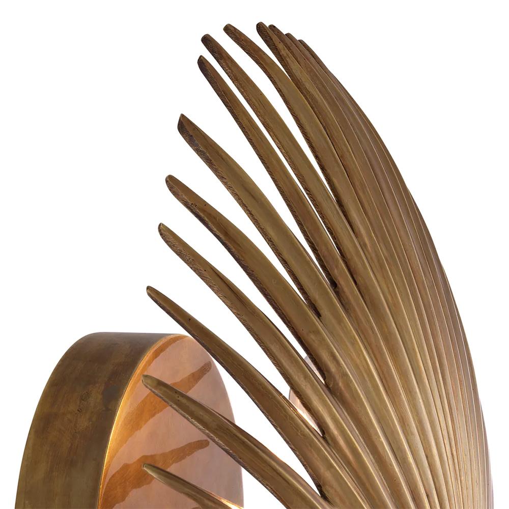Contemporary Palma Brass Wall Lamp For Sale