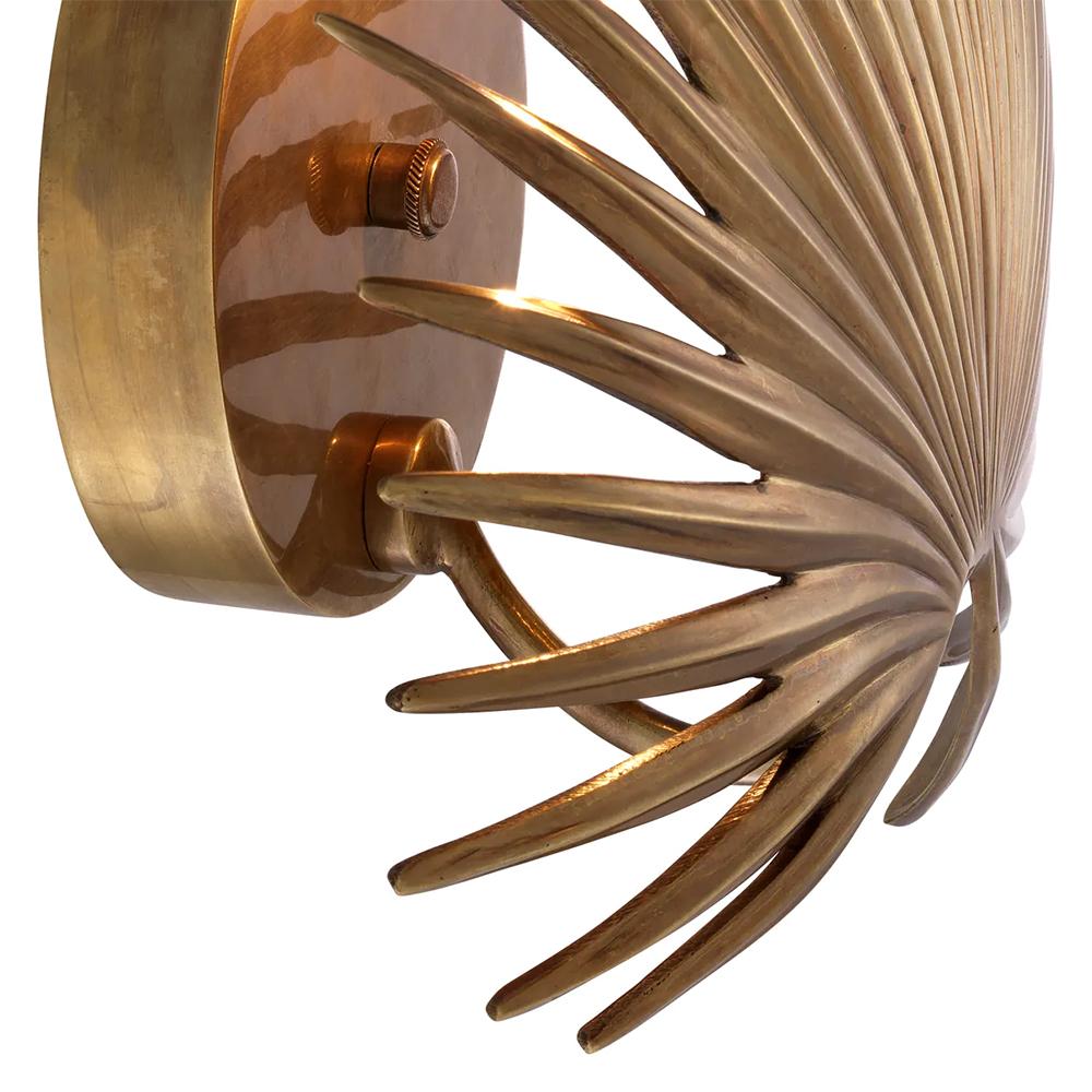 Palma Brass Wall Lamp For Sale 1