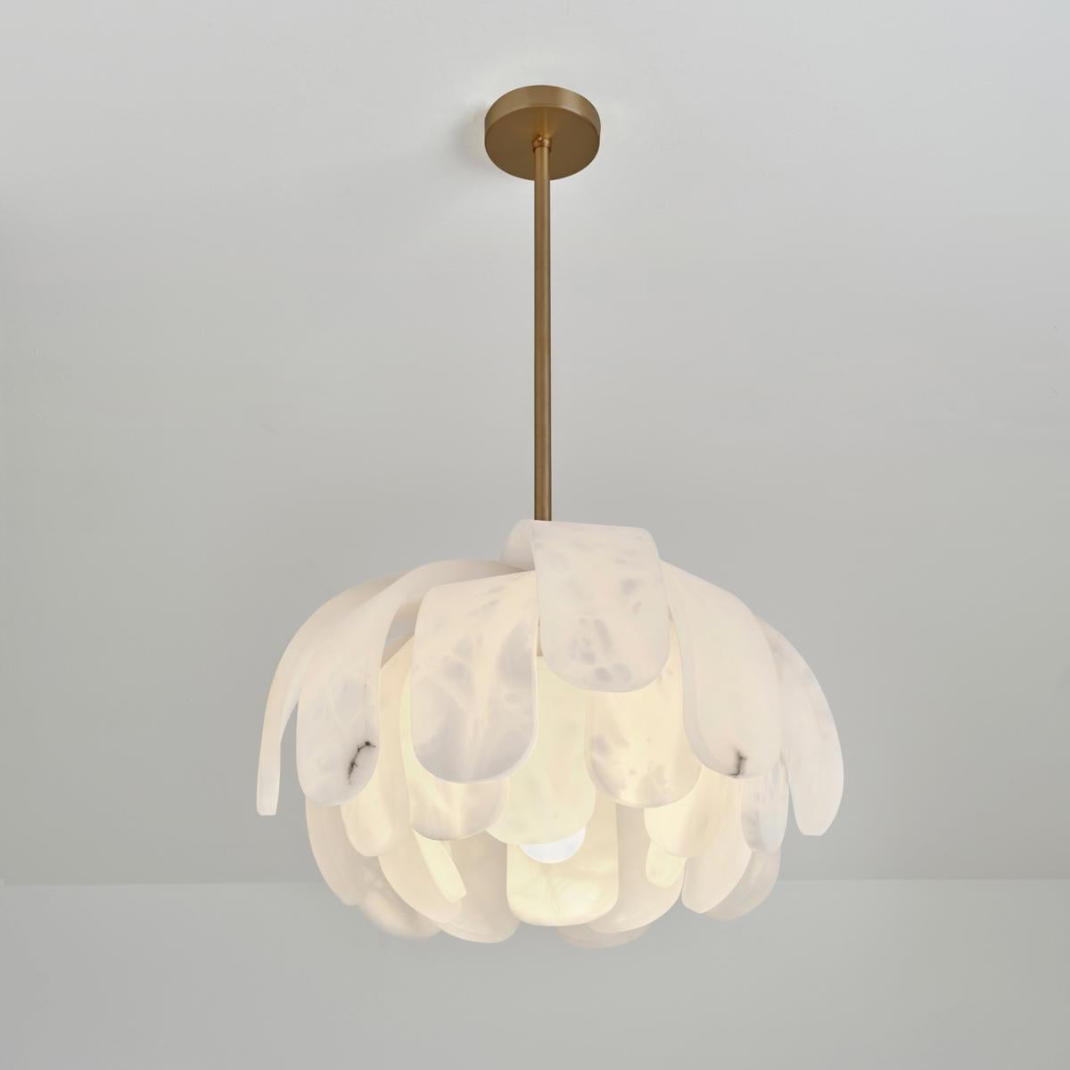 Brass Palma Ceiling Light by Gaspare Asaro-Standard Finish For Sale