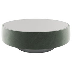 Palma coffee table with black mirrored top metallic base