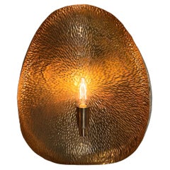 Palma Hammered Brass Wall Sconce