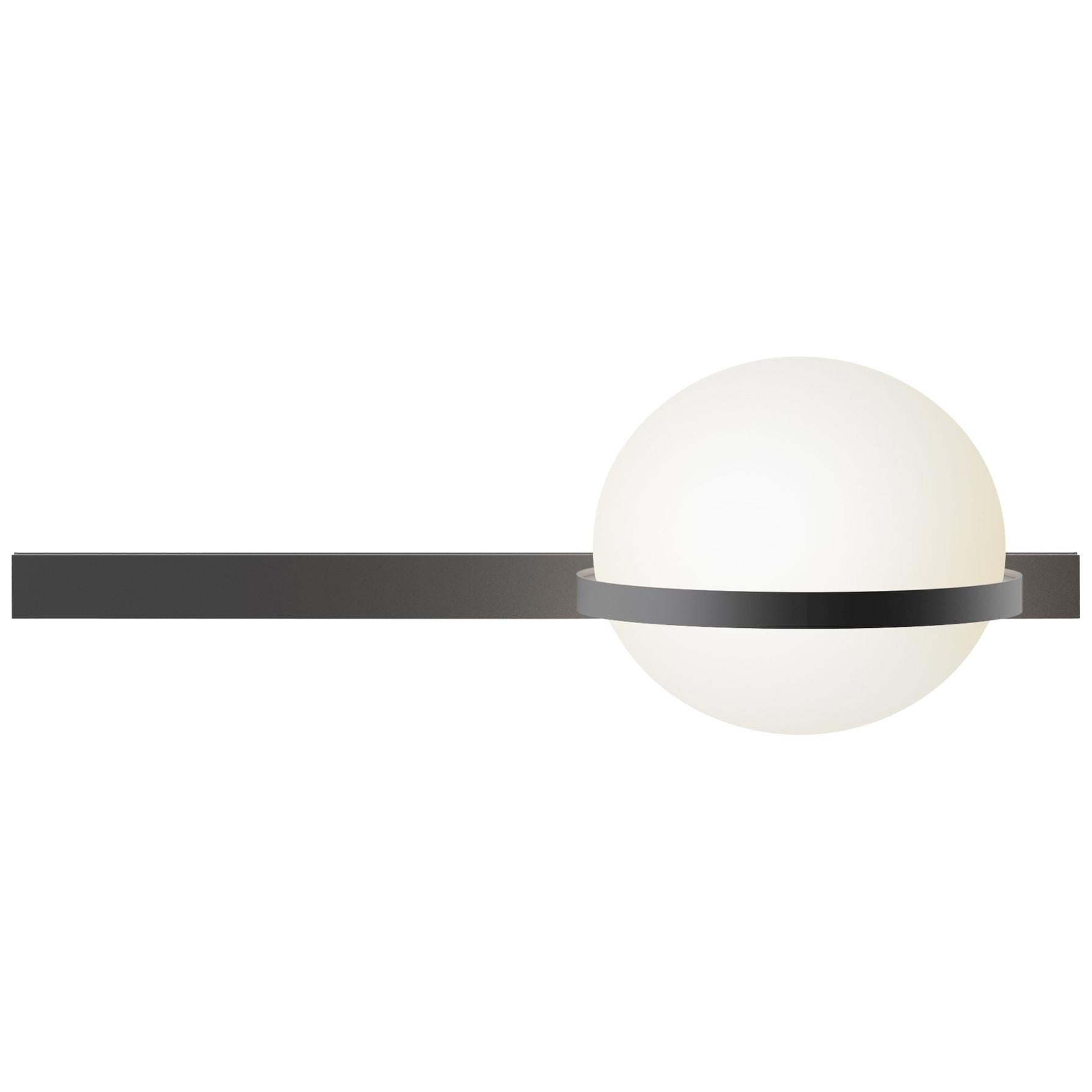 Palma LED Horizontal Wall Lamp in Charcoal Grey by Antoni Arola For Sale