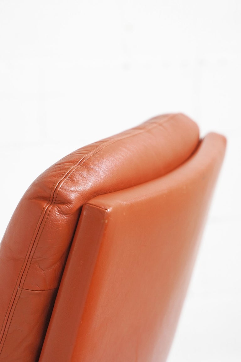 Palma Lounge Chair in Original Leather by Werner Langenfeld for ESA For Sale 4