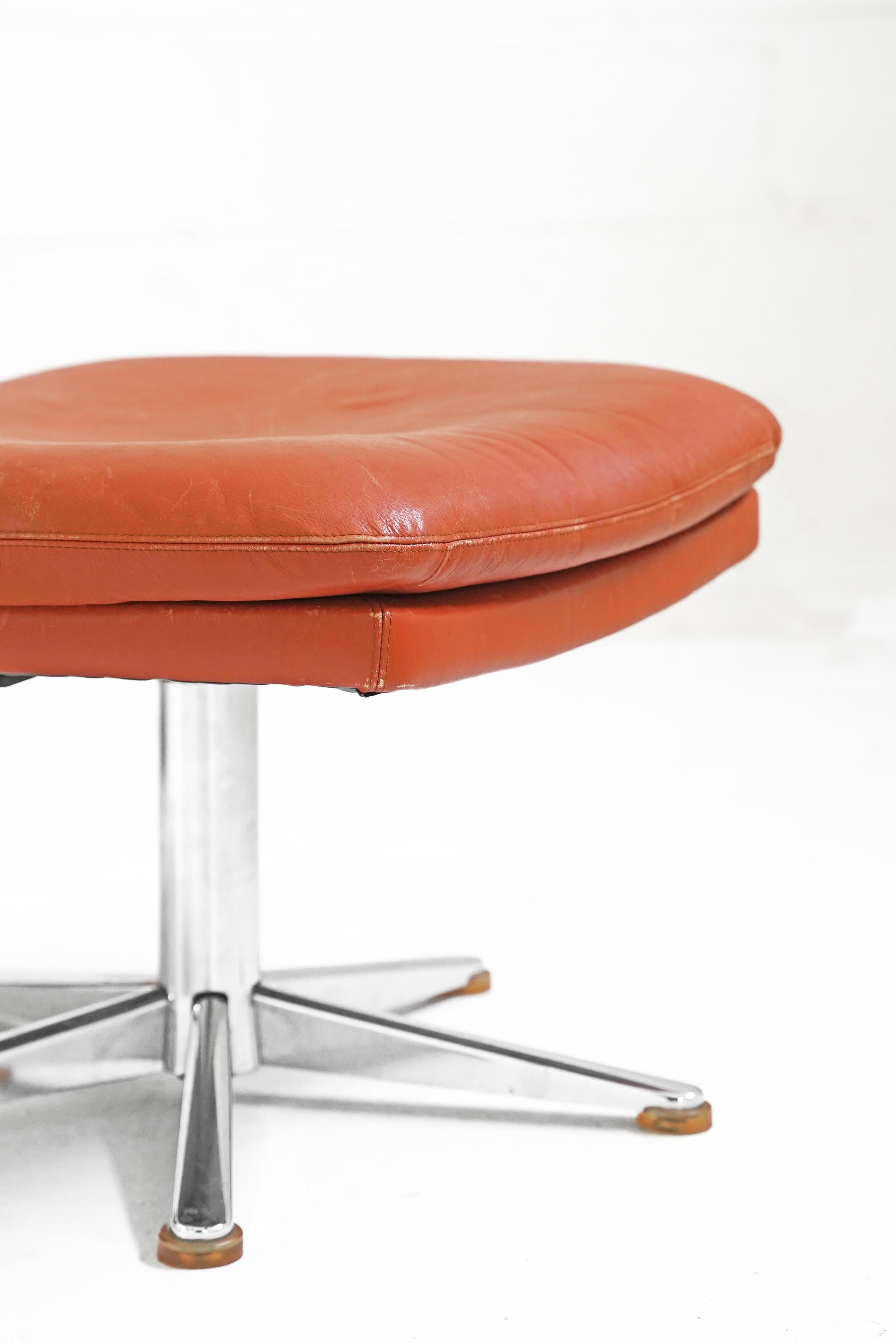 Palma Lounge Chair in Original Leather by Werner Langenfeld for ESA 3