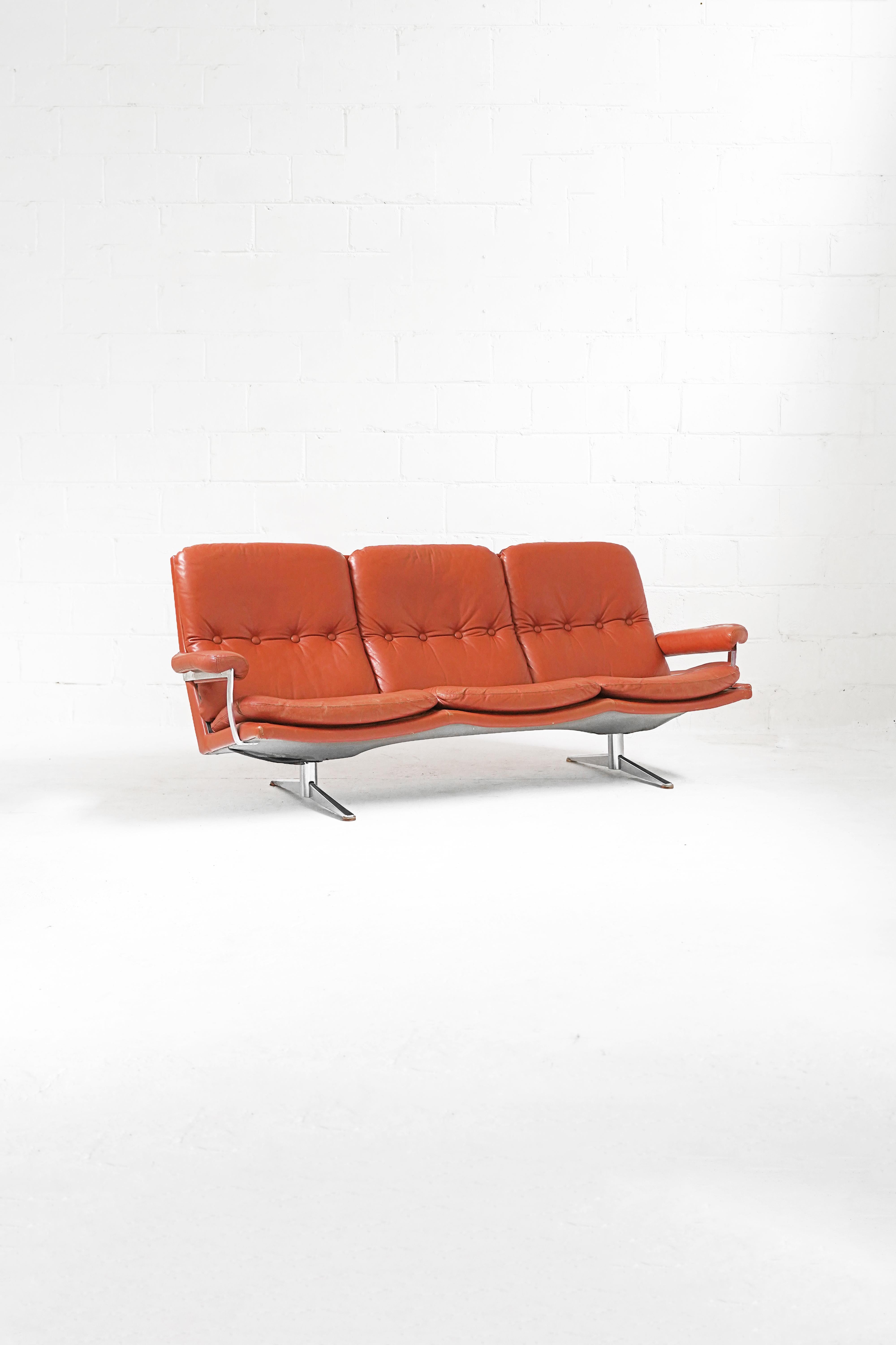 Palma Lounge Chair in Original Leather by Werner Langenfeld for ESA 6