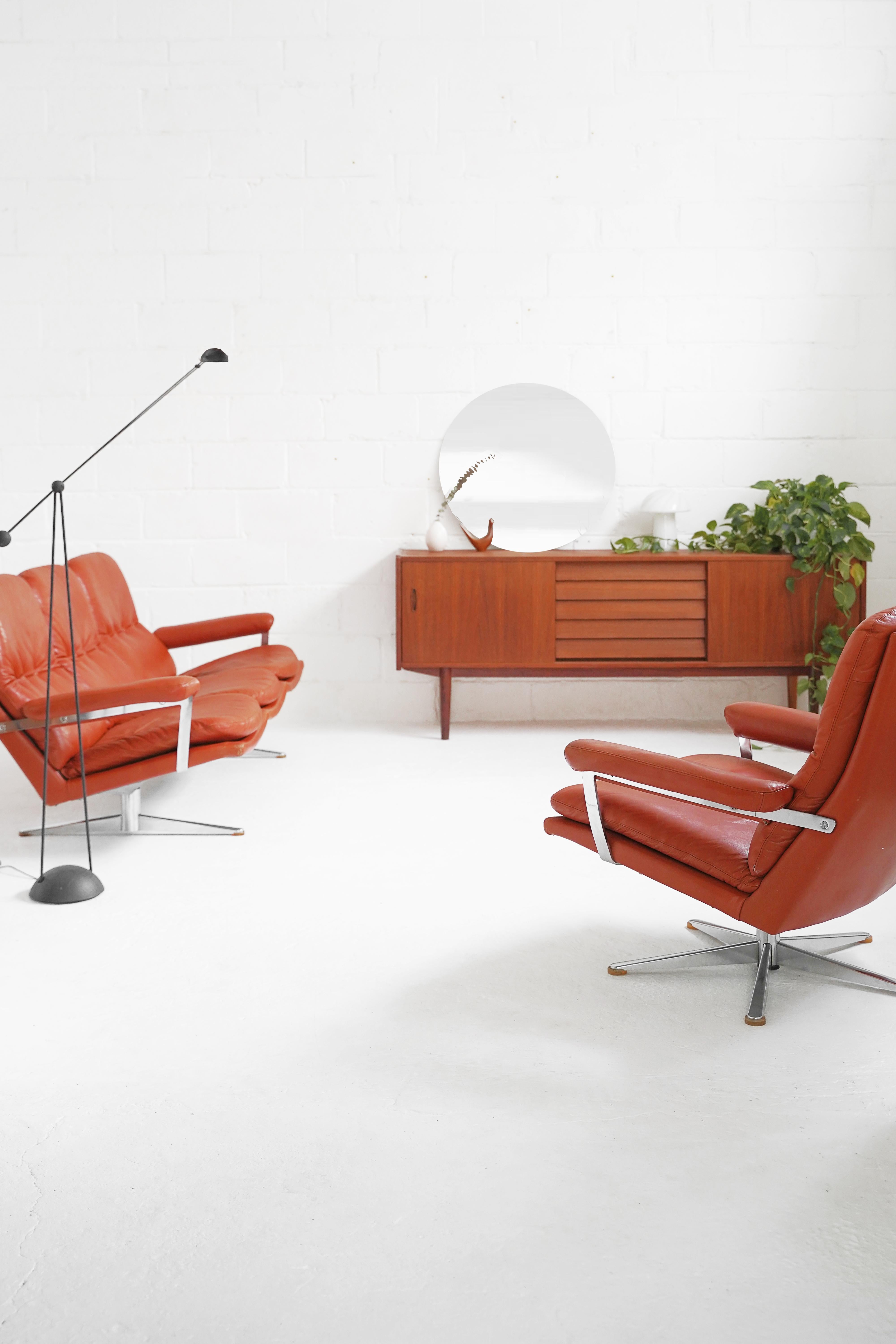 Palma Lounge Chair in Original Leather by Werner Langenfeld for ESA 8