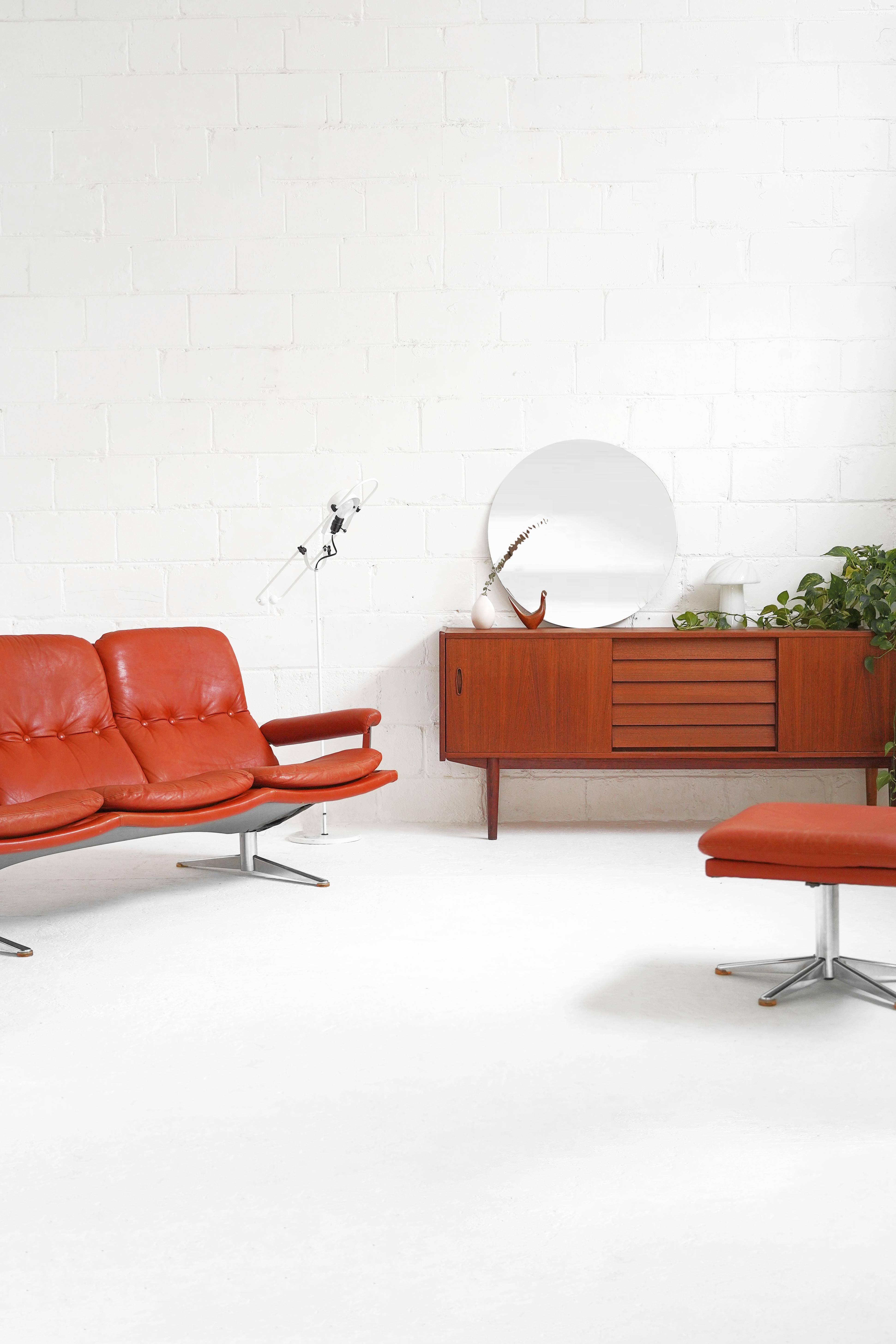 Palma Lounge Chair in Original Leather by Werner Langenfeld for ESA 9