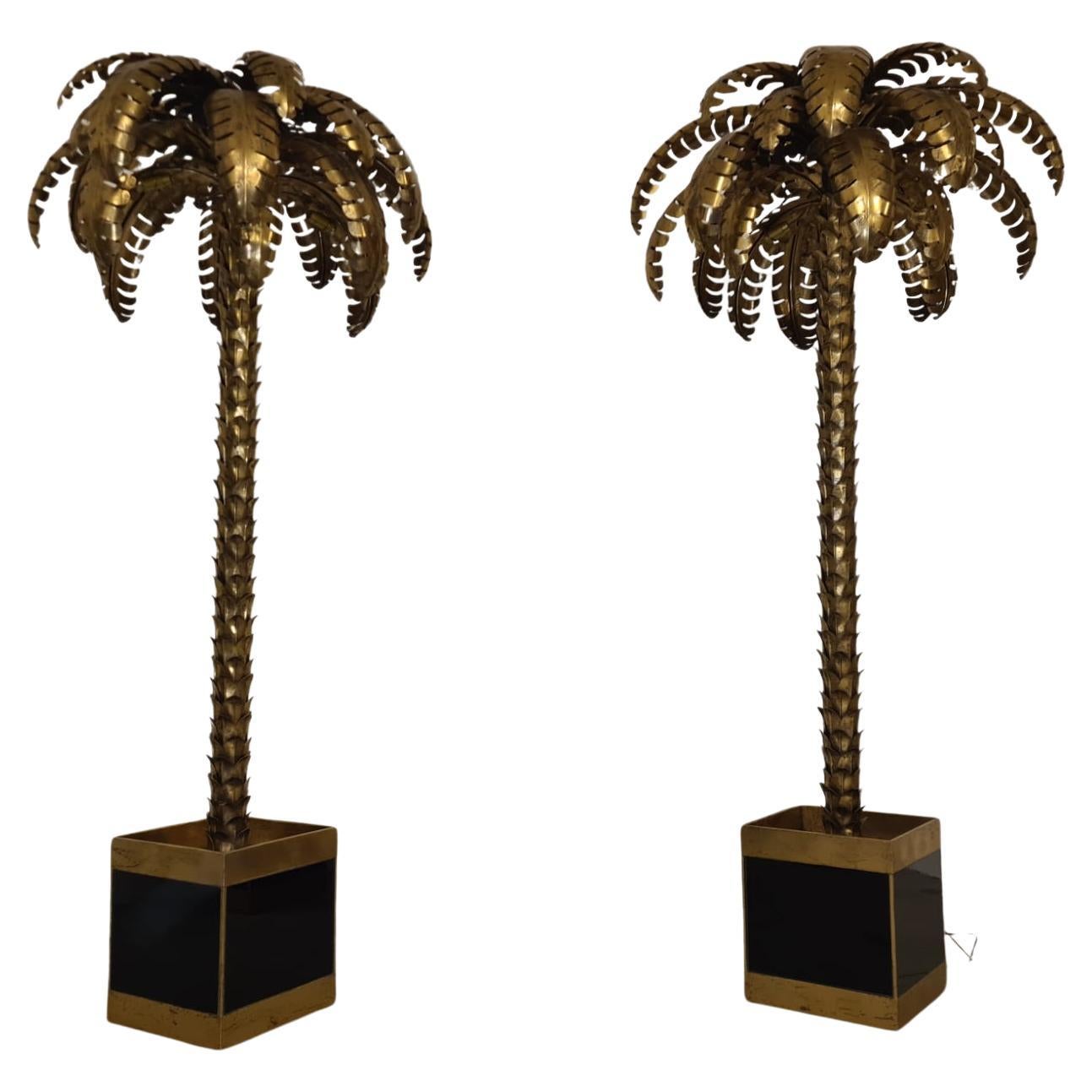 Leuchtende Palme von Maison Jansen im Angebot