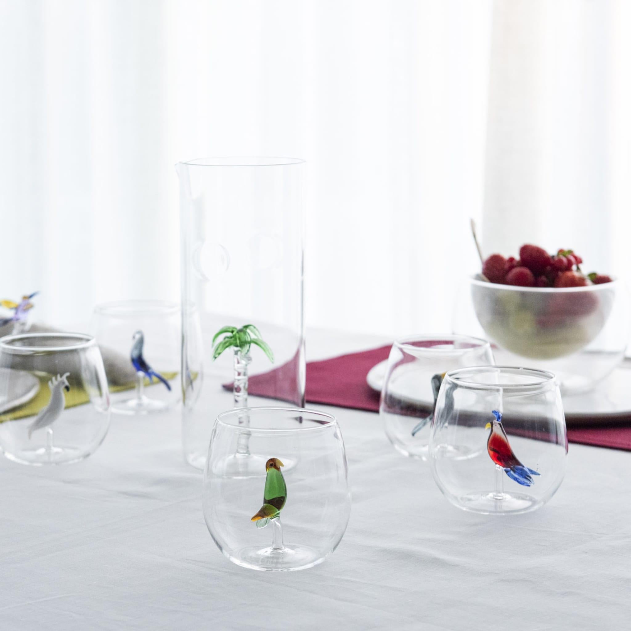 Contemporary Palma Set of 4 Glasses and Pitcher For Sale