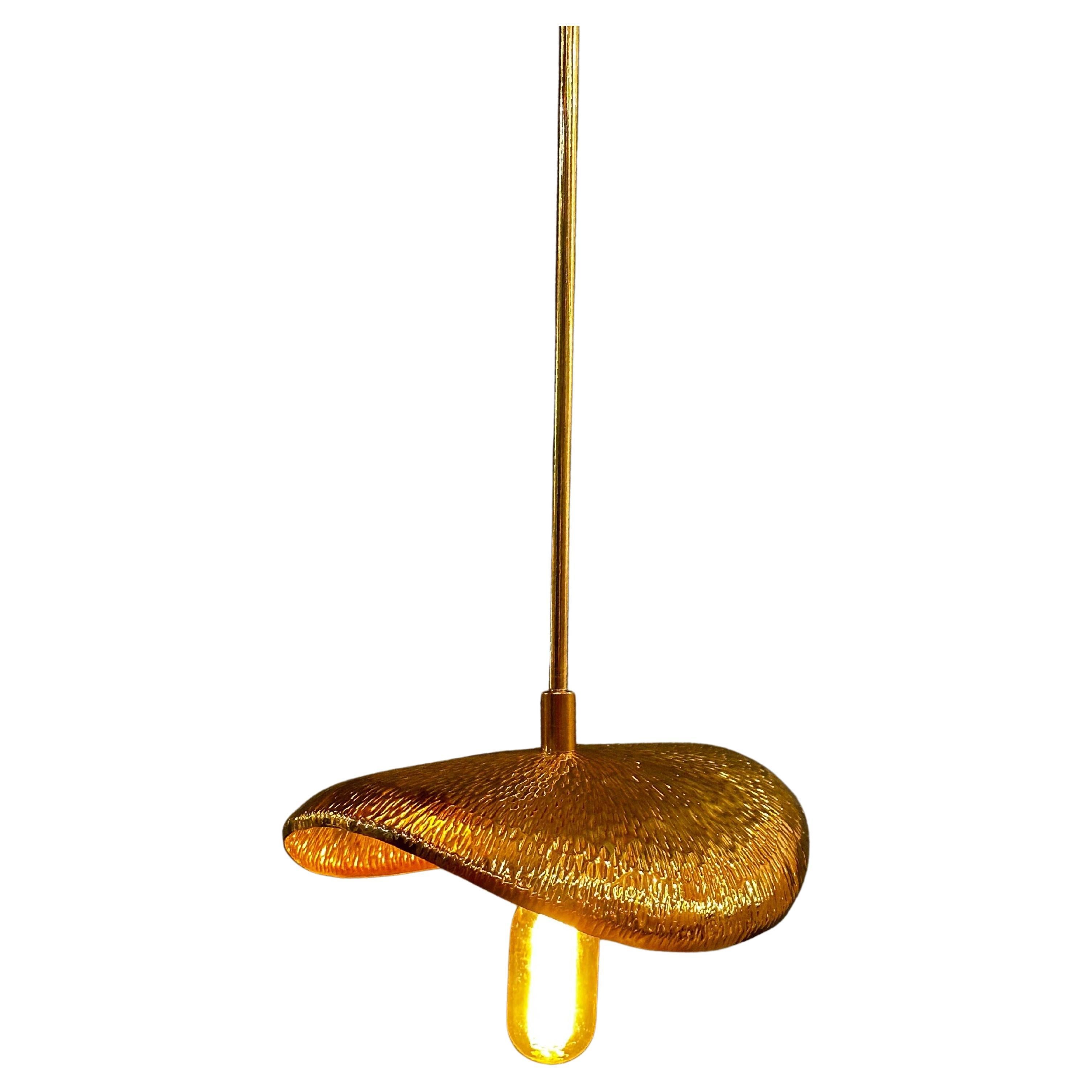 PALMA Small Pendant - Hammered Brass Pendant For Sale
