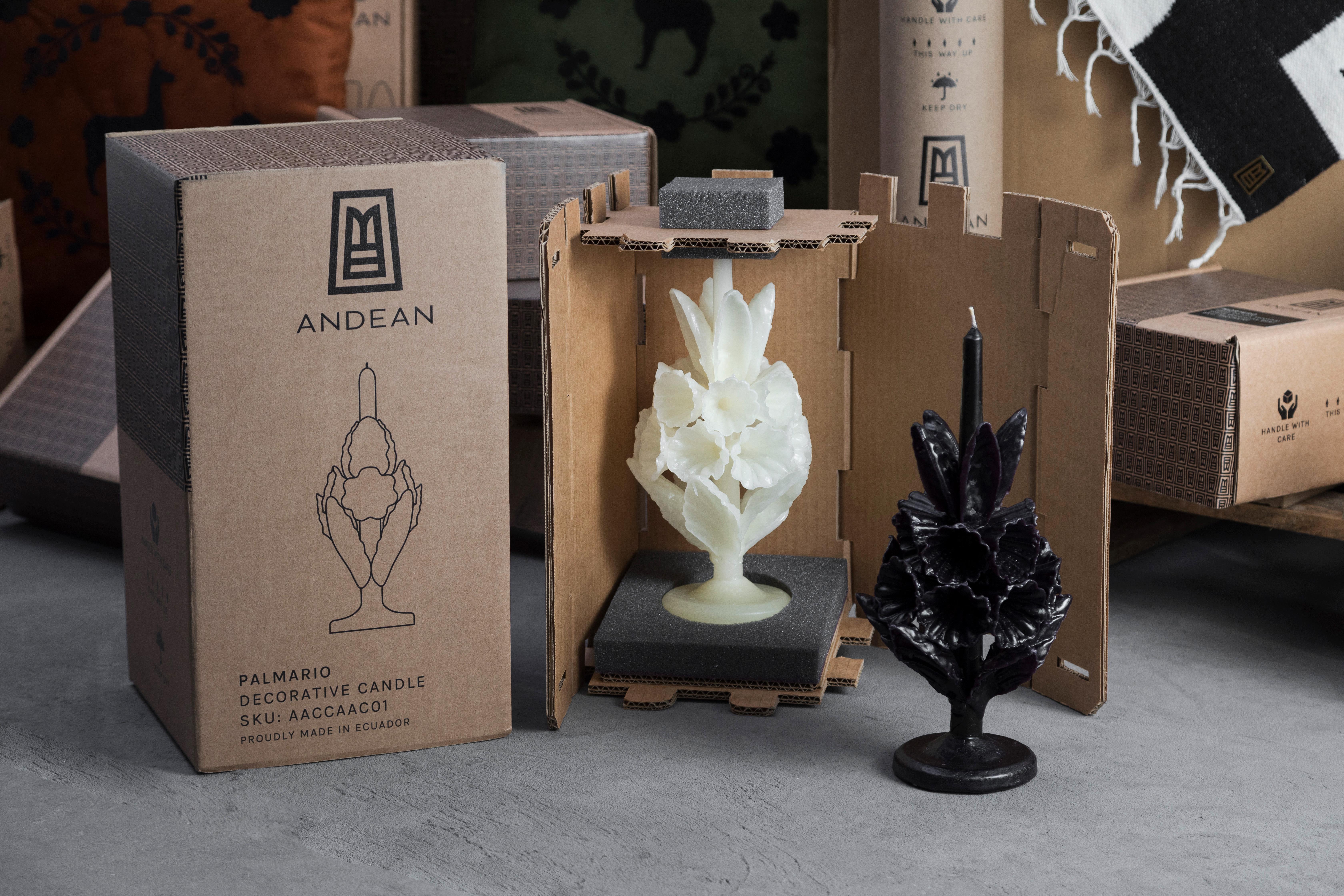 PALMARIO Handgefertigte, dekorative, traditionelle Kerzenleuchter in Schwarz von ANDEAN, auf Lager im Angebot 3