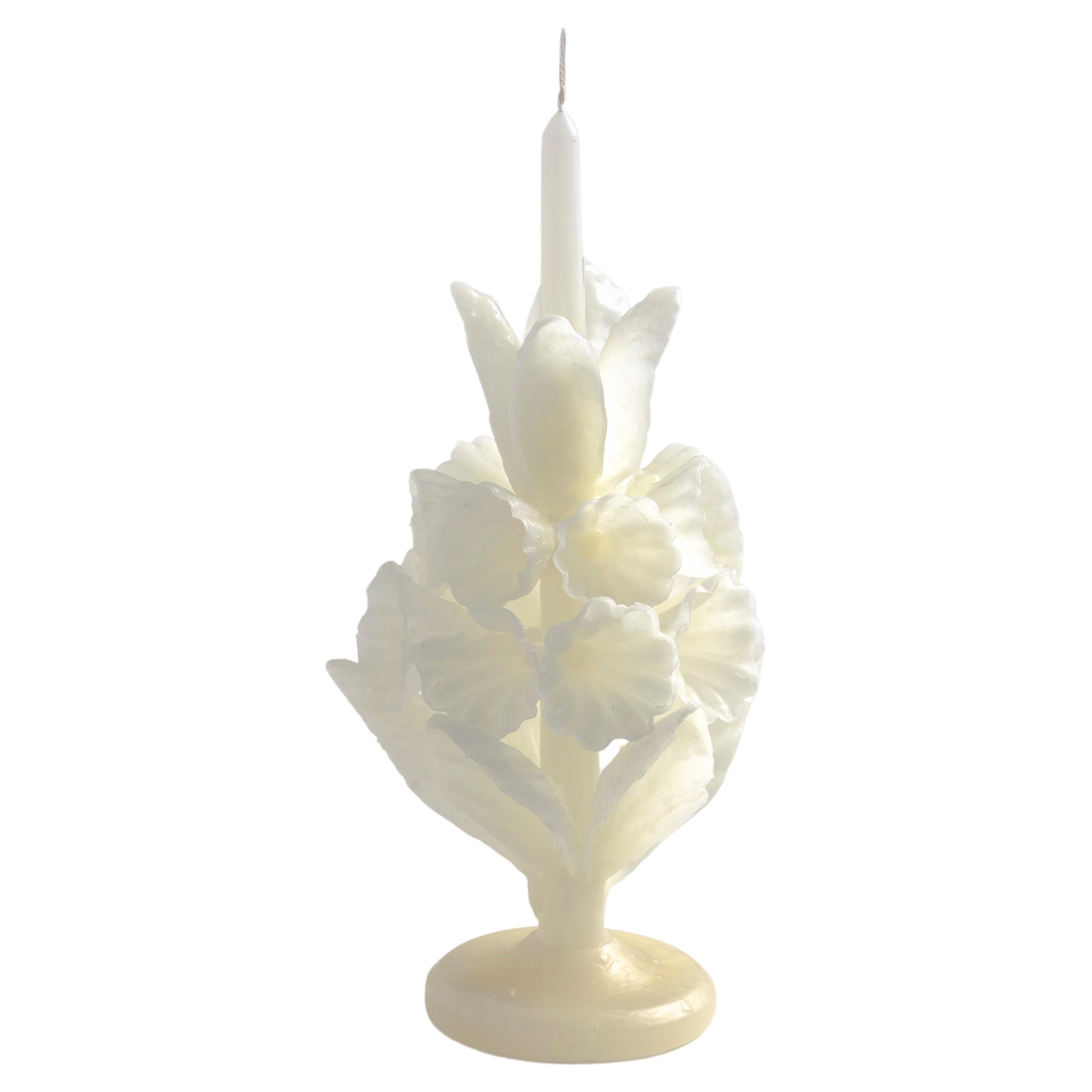 PALMARIO Handcrafted Decorative Traditional Candle in Ivory by ANDEAN, In Stock For Sale