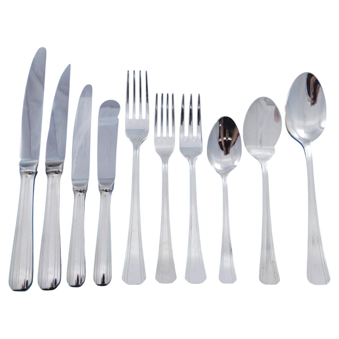 Palme by Christofle Silverplate Flatware Service for 12 Set 122 pieces Dinner
