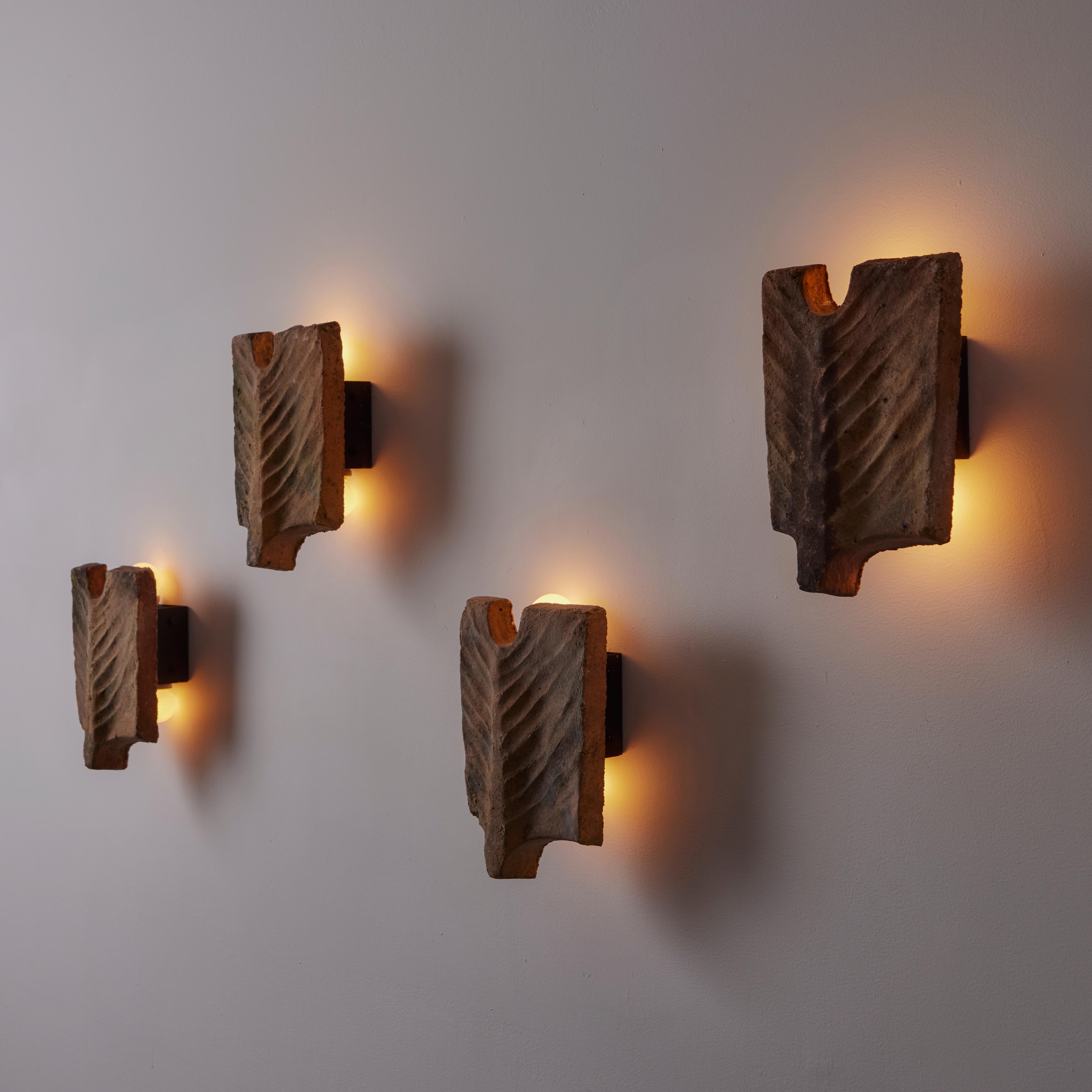 French 'Palme' Sconces by Georges Jouve for Jouve France For Sale