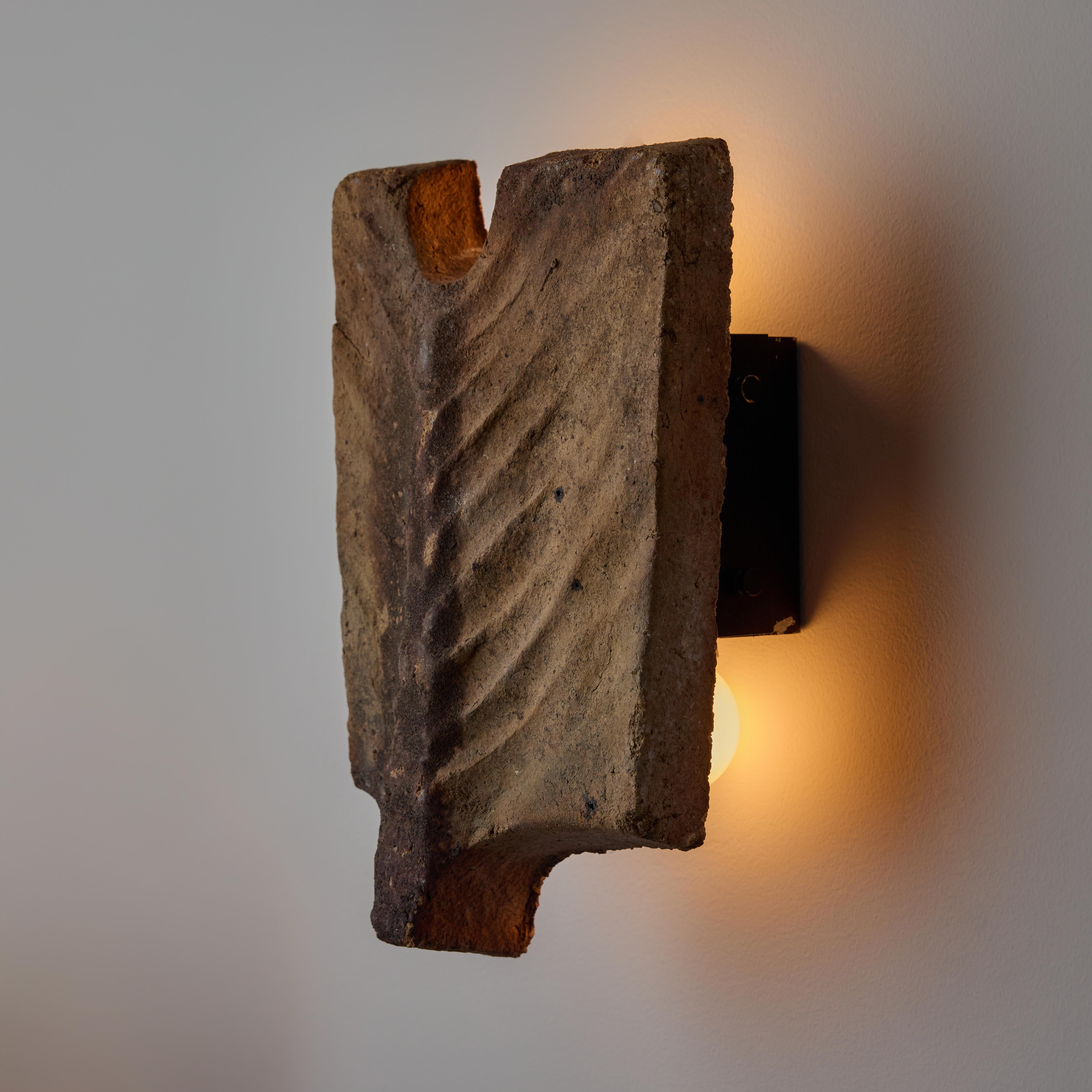 'Palme' Sconces by Georges Jouve for Jouve France In Fair Condition For Sale In Los Angeles, CA