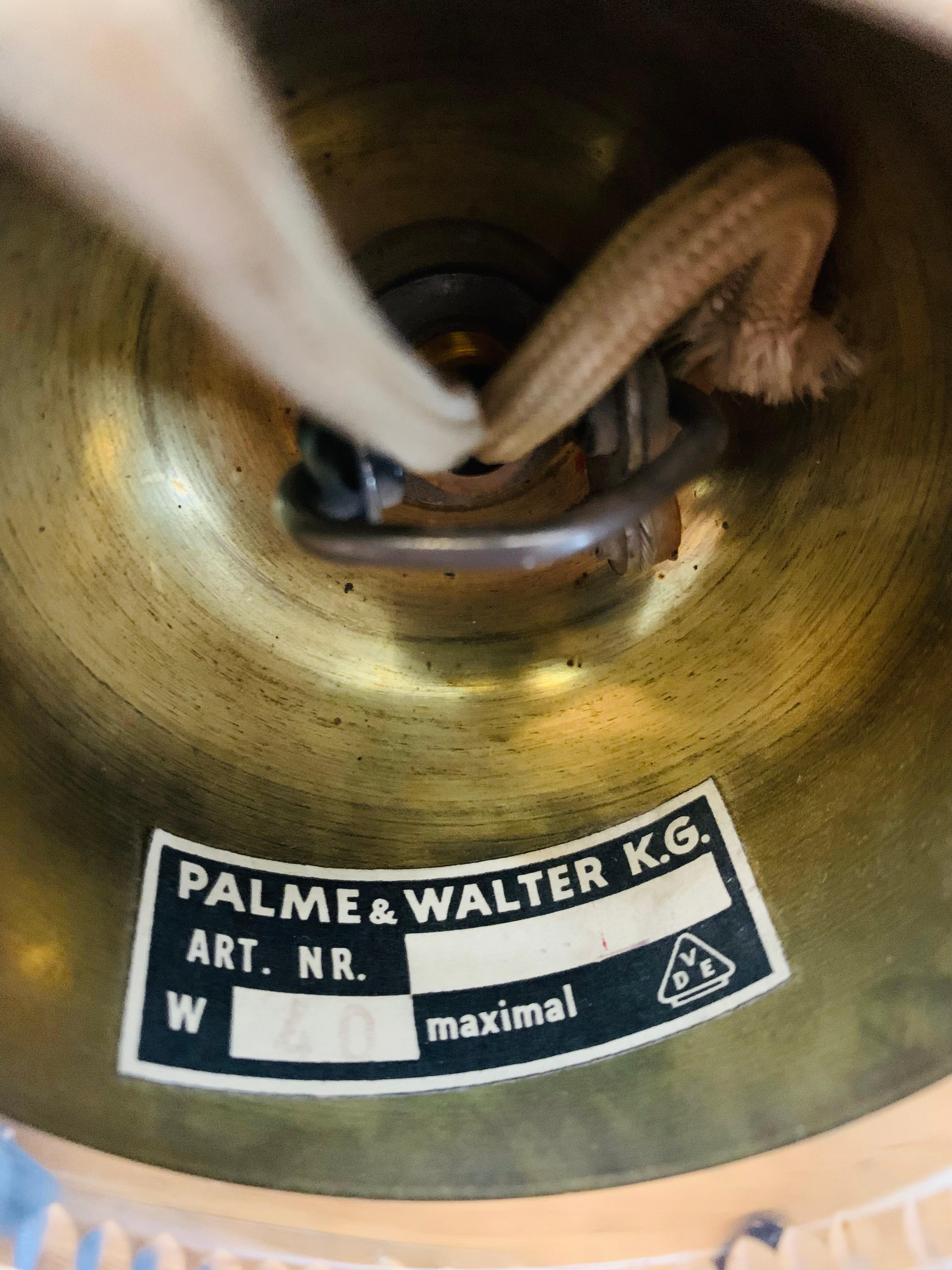 Lampadario Palme & Walter, pendenti in ottone e cristallo, anni '70 in vendita 13