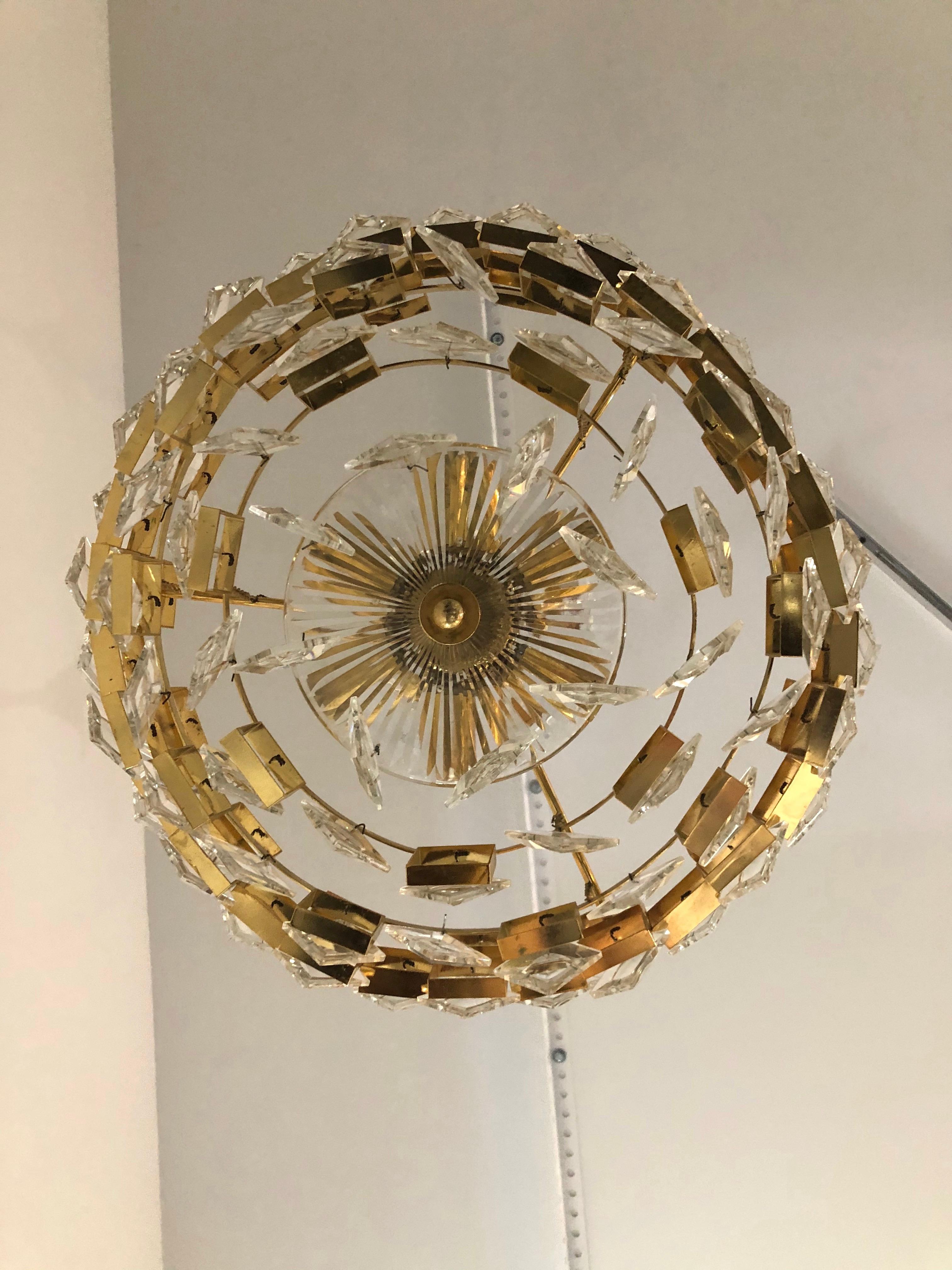 Palme & Walter Crystal Chandelier In Good Condition In West Palm Beach, FL