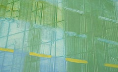 Architectural Reflections - Textured Abstract Geometric Composition in Oil