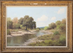 "Hill Country Landscape with a Creek" Texas Landscape in Summer