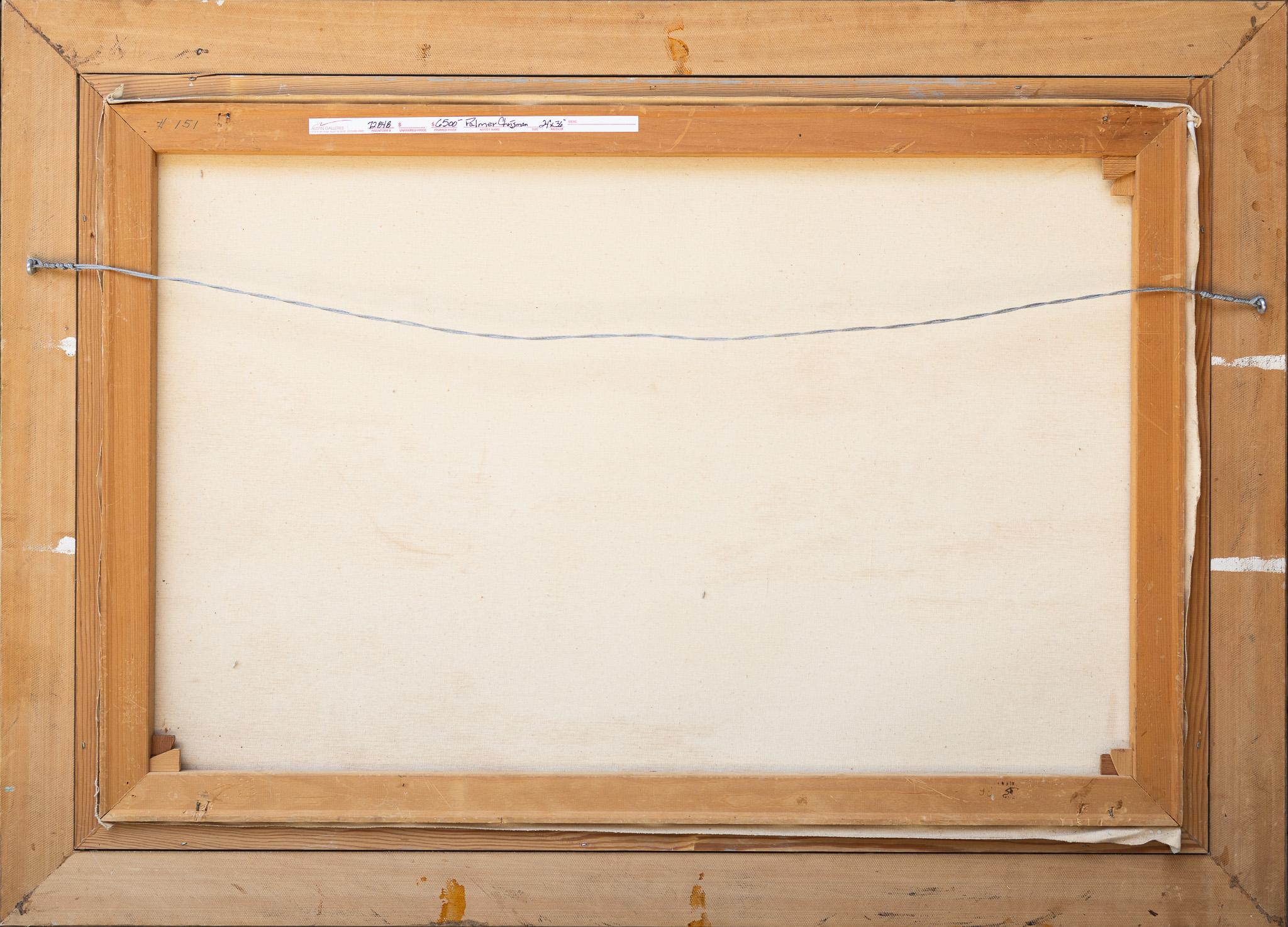 Dans cette peinture, l'artiste du 20e siècle Palmer Chrisman représente un ruisseau texan coulant en été. Cette œuvre est exécutée à l'huile sur toile.
Toile Taille : 24 x 36 pouces
Encadré Taille : 31.5 x 43.5 pouces
