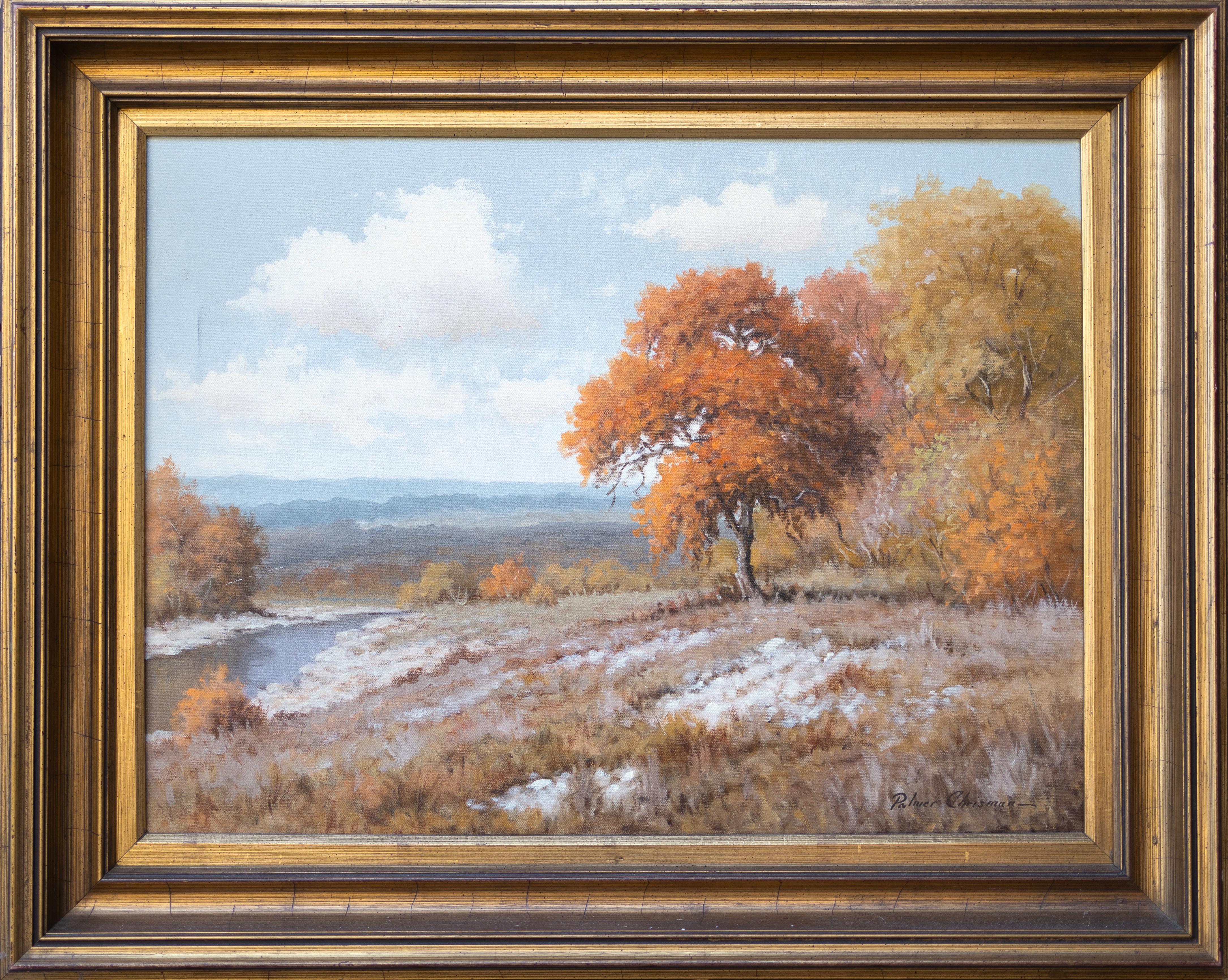 Texas Hill Country Fall Landscape - Painting by Palmer Chrisman
