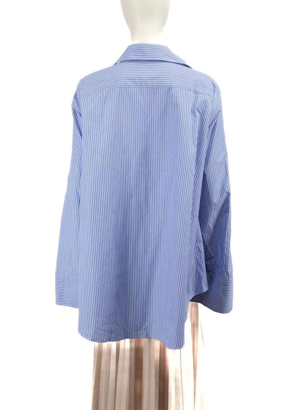 palmer//harding Blue Striped V Neck Shirt Size L In Good Condition In London, GB