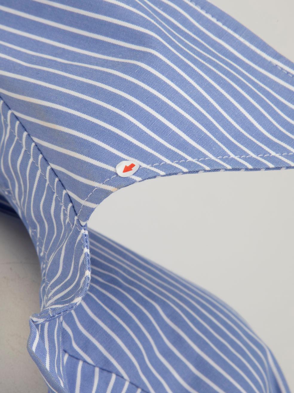 palmer//harding Blue Striped V Neck Shirt Size L 1