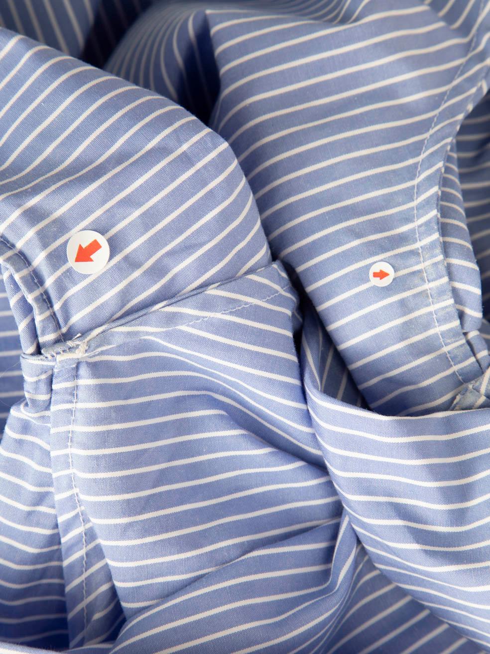 palmer//harding Blue Striped V Neck Shirt Size L 2
