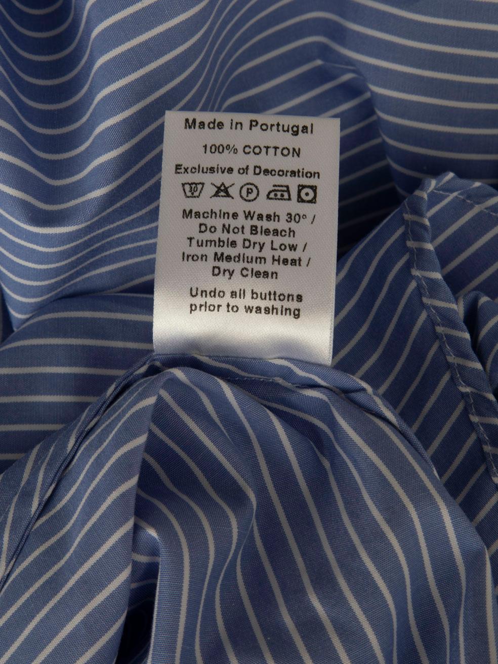 palmer//harding Blue Striped V Neck Shirt Size L 4