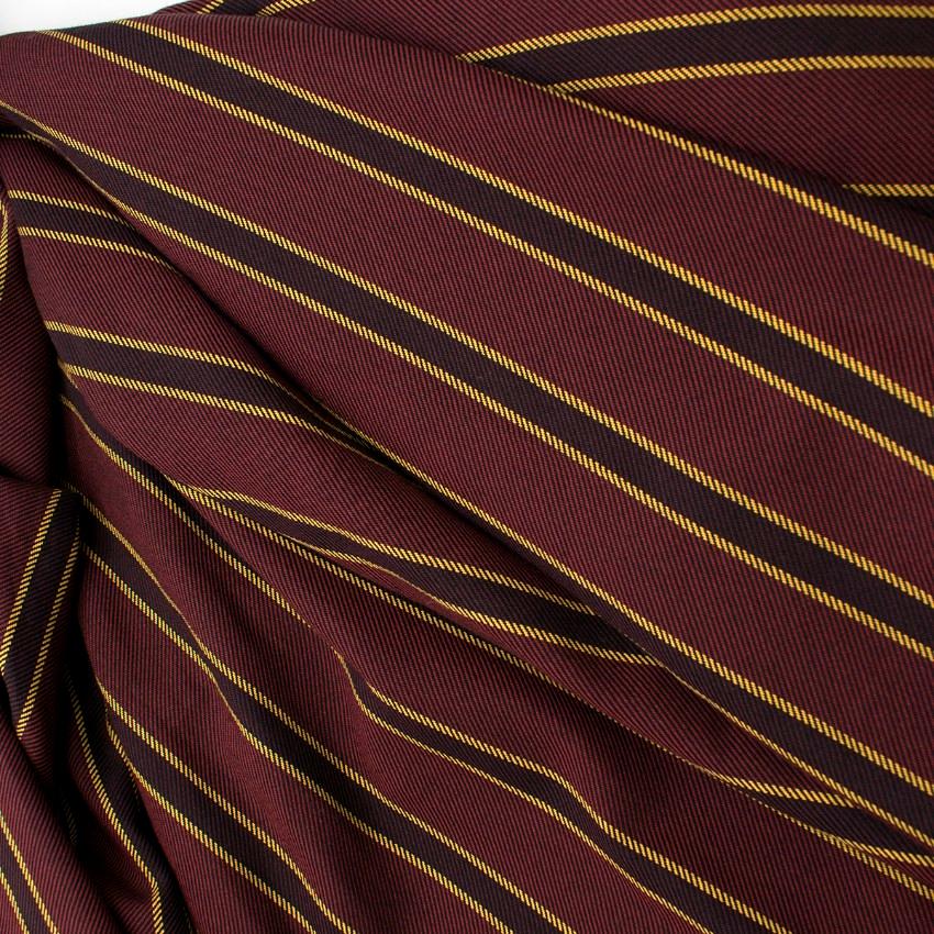 Palmer//Harding Striped Cotton-blend Twill Midi Skirt US 4 1