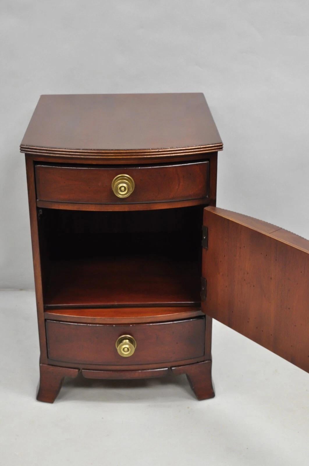 Palmer Home Collection Lexington Furniture Mahogany Bowfront Commode Nightstand For Sale 4