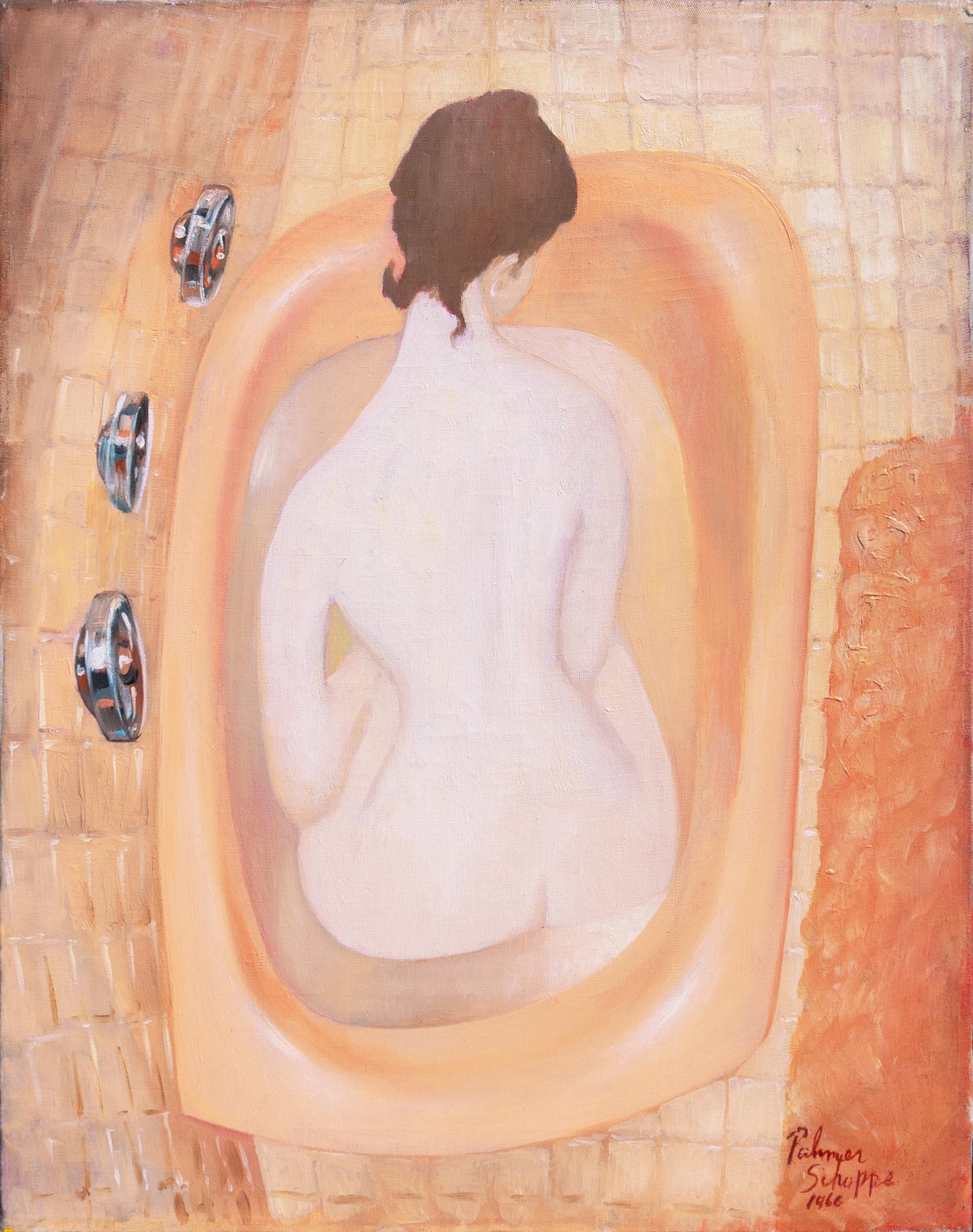 'Woman Bathing', Chouinard, Yale, ASL, Los Angeles County Museum of Art, GGIE - Painting by Palmer Schoppe