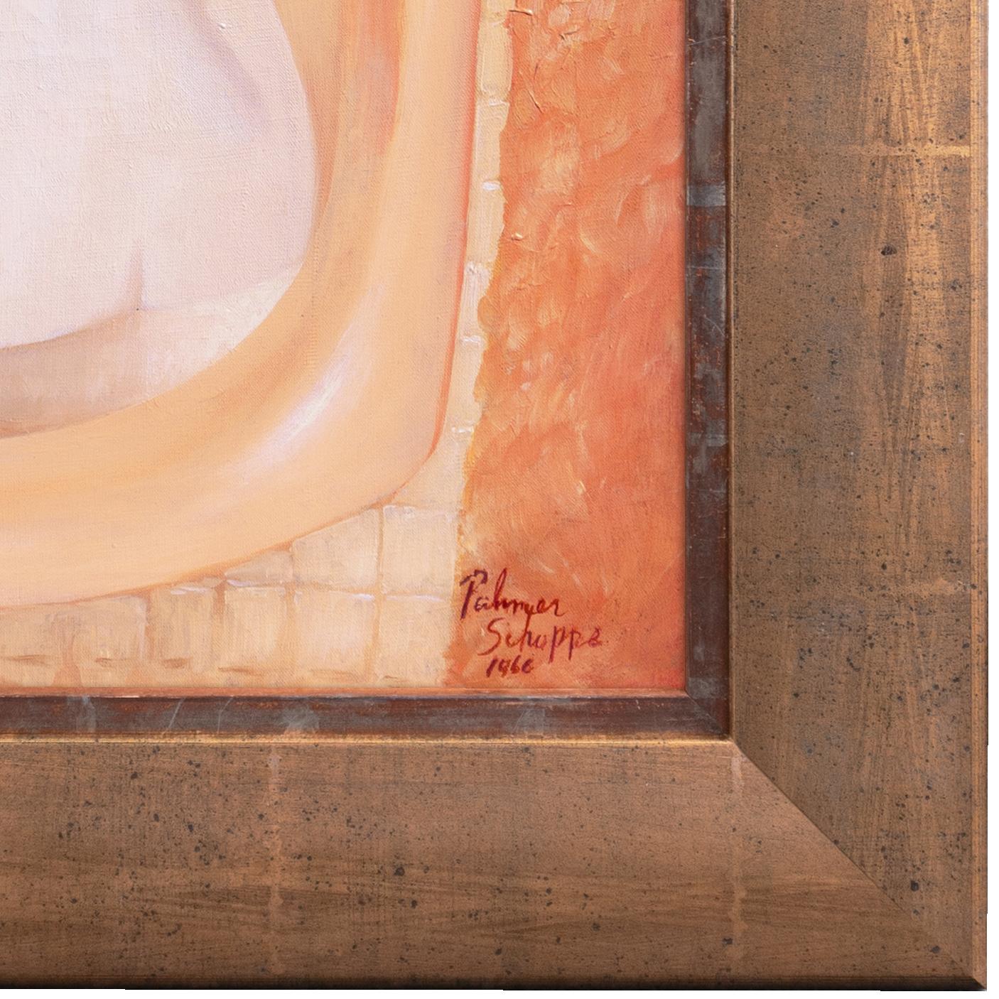 'Woman Bathing', Chouinard, Yale, ASL, Los Angeles County Museum of Art, GGIE - Brown Nude Painting by Palmer Schoppe