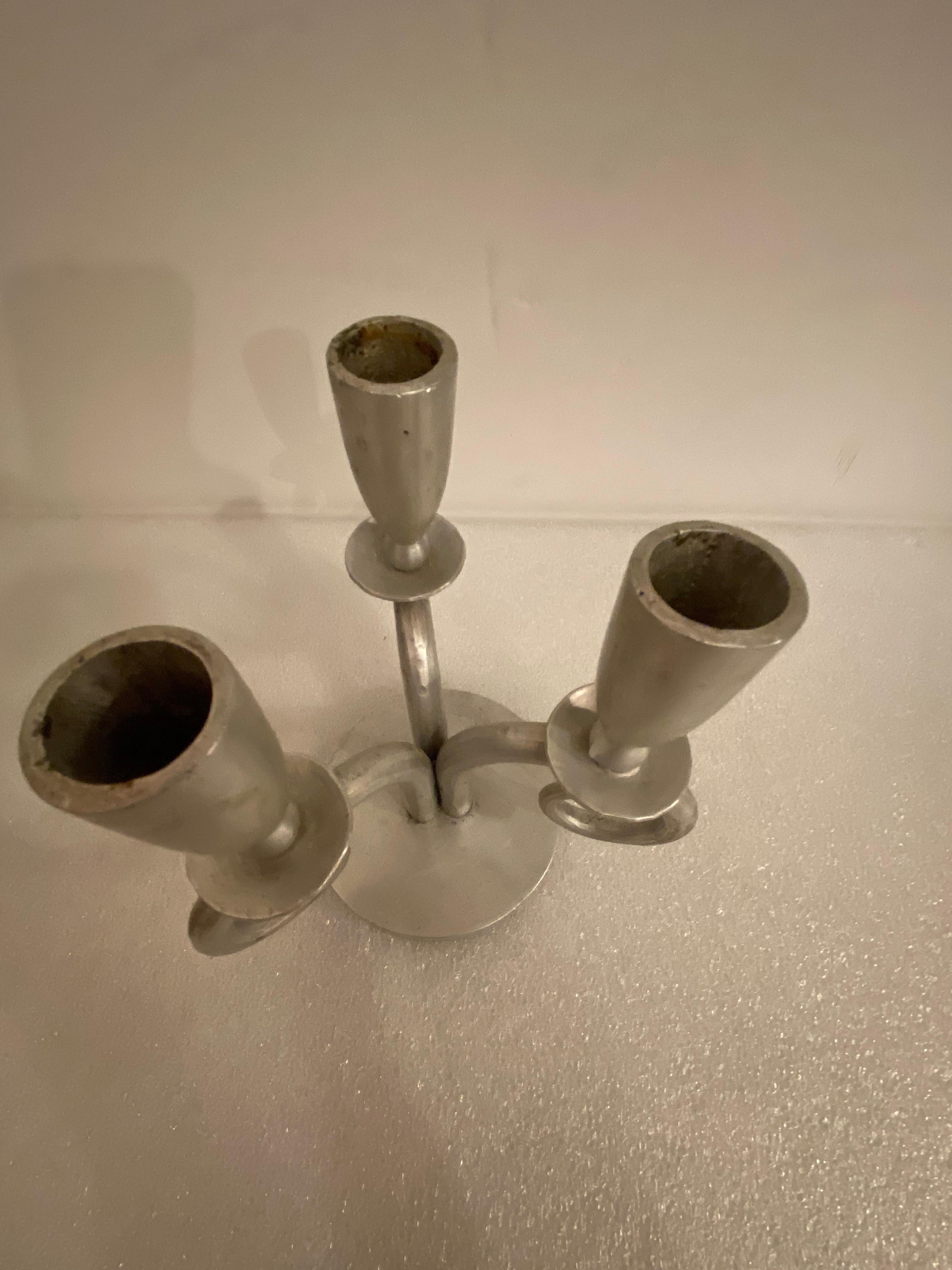 American Palmer-Smith Aluminum Candlestick For Sale