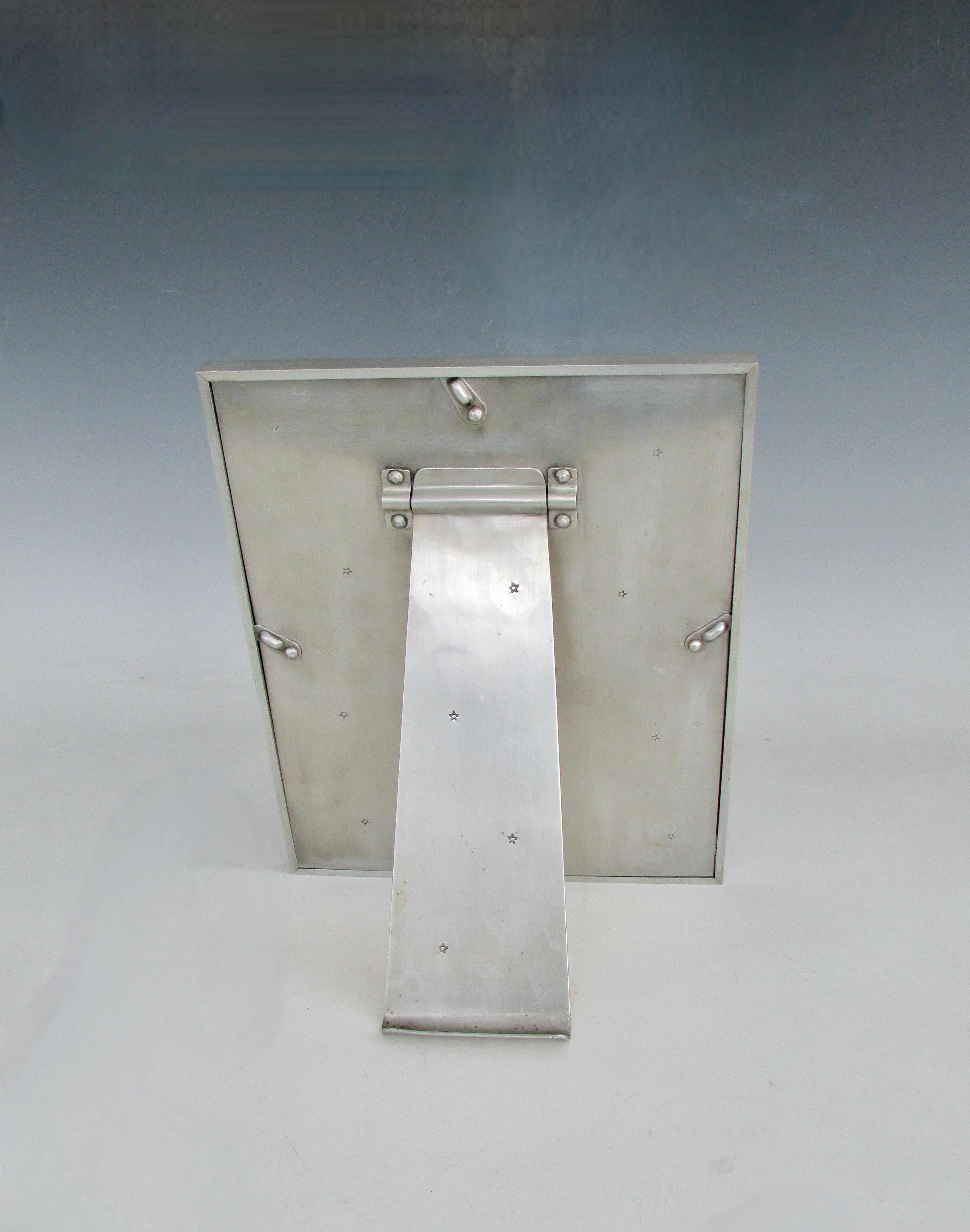 Palmer Smith Art Deco Era Machine Age 8 x 10 Desk Top Cornice in Alluminio in vendita 7