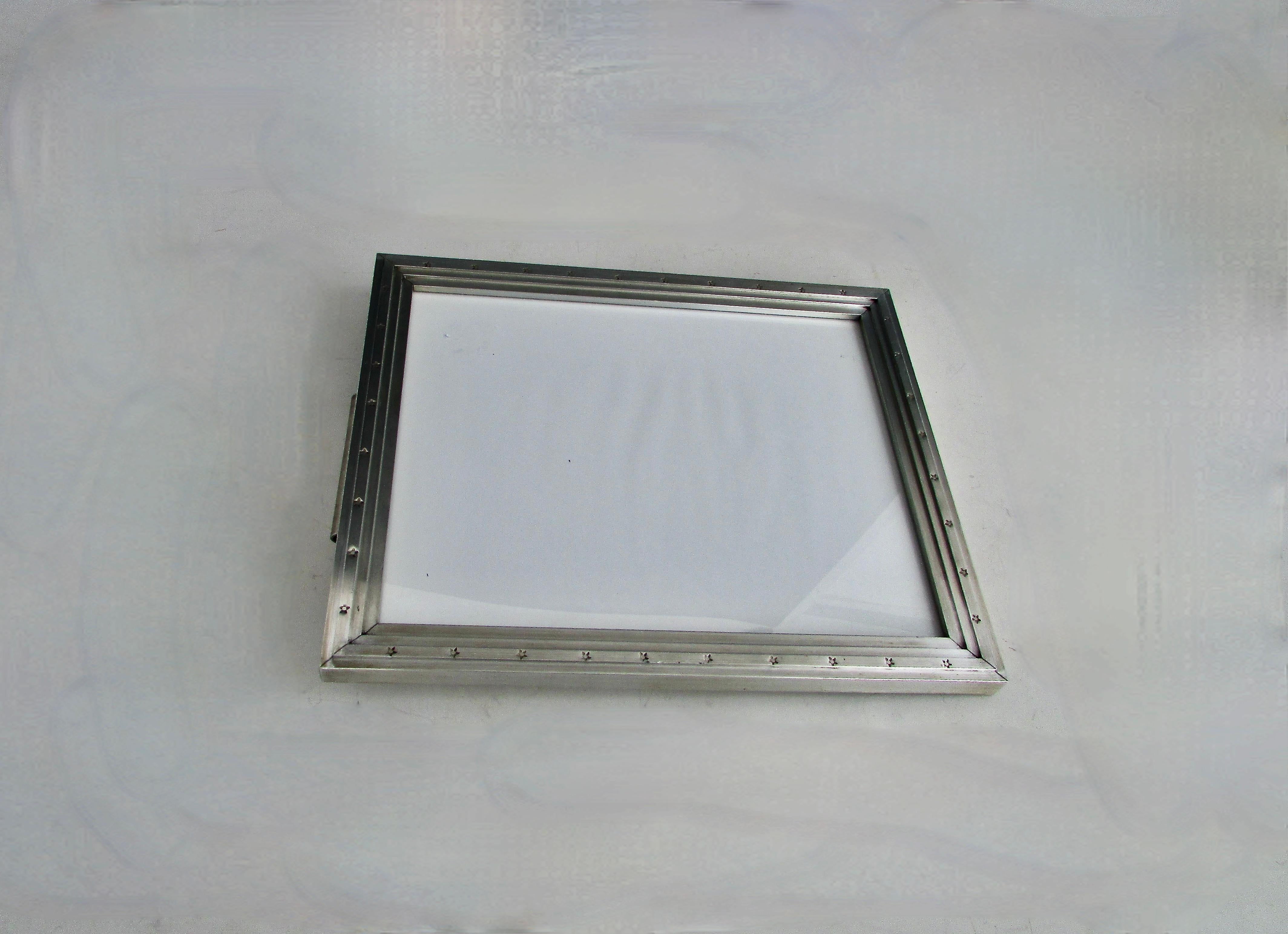 Palmer Smith Art Deco Era Machine Age 8 x 10 Desk Top Cornice in Alluminio in vendita 3