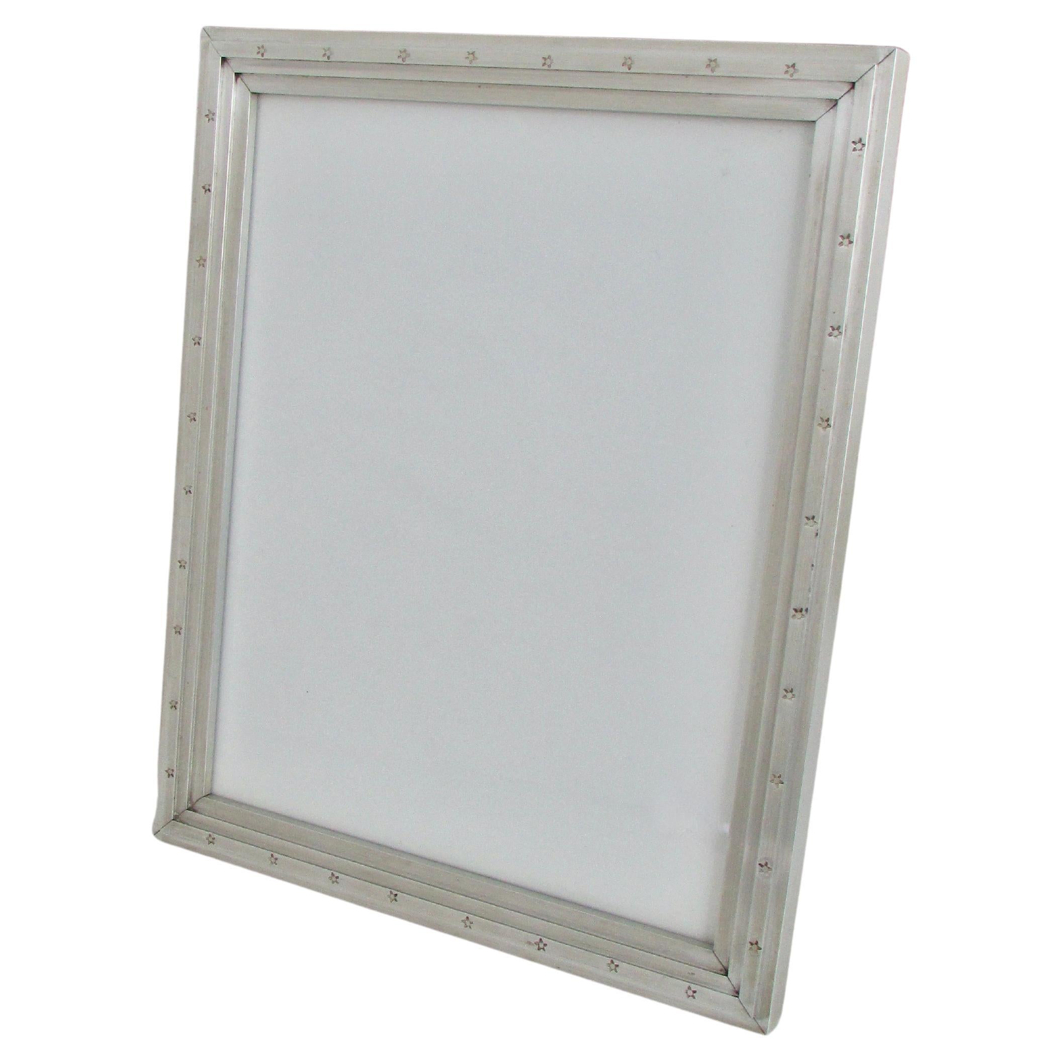 Palmer Smith Art Deco Era Machine Age 8 x 10 Desk Top Cornice in Alluminio in vendita