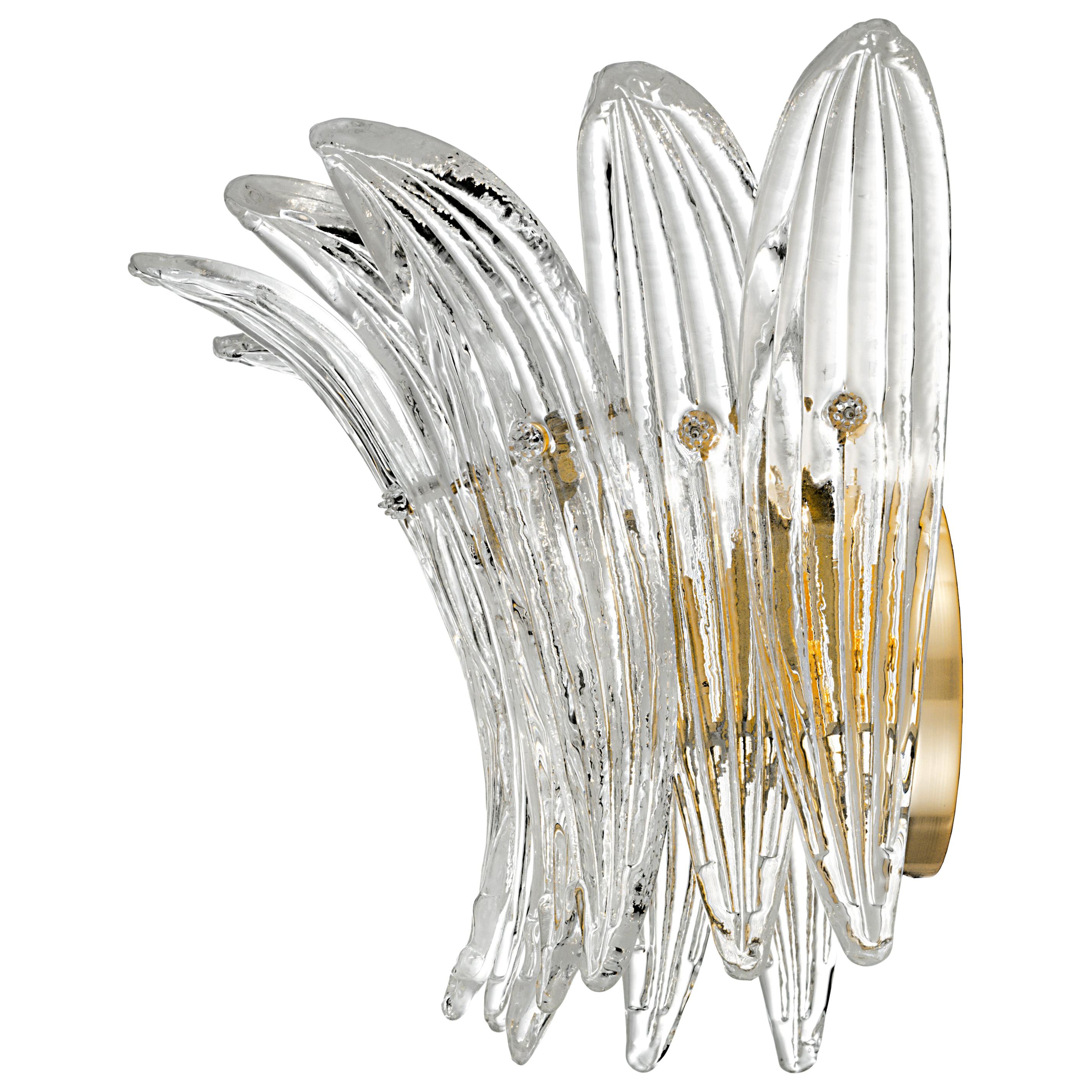 Palmette 5310 1 Wall Sconce in Crystal Glass, by Barovier&Toso