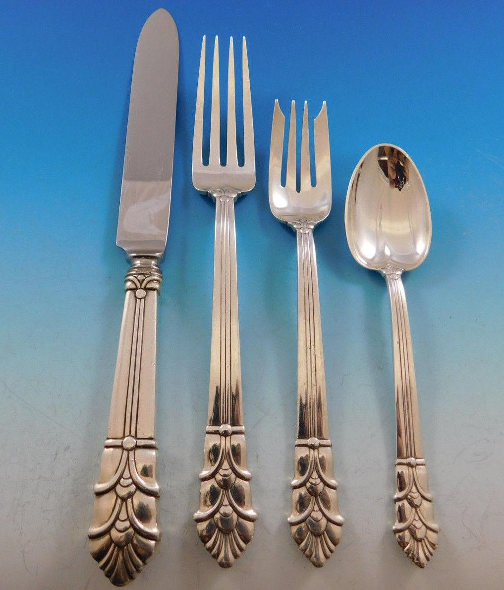 American Palmette by Tiffany Co Sterling Silver Flatware Set for 12 Service 74 Pcs Dinner