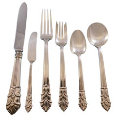 Palmette by Tiffany Co Sterling Silver Flatware Set for 12 Service 74 Pcs Dinner