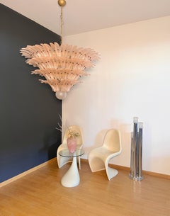 Palmette Ceiling Light - four levels, 160 satin pink