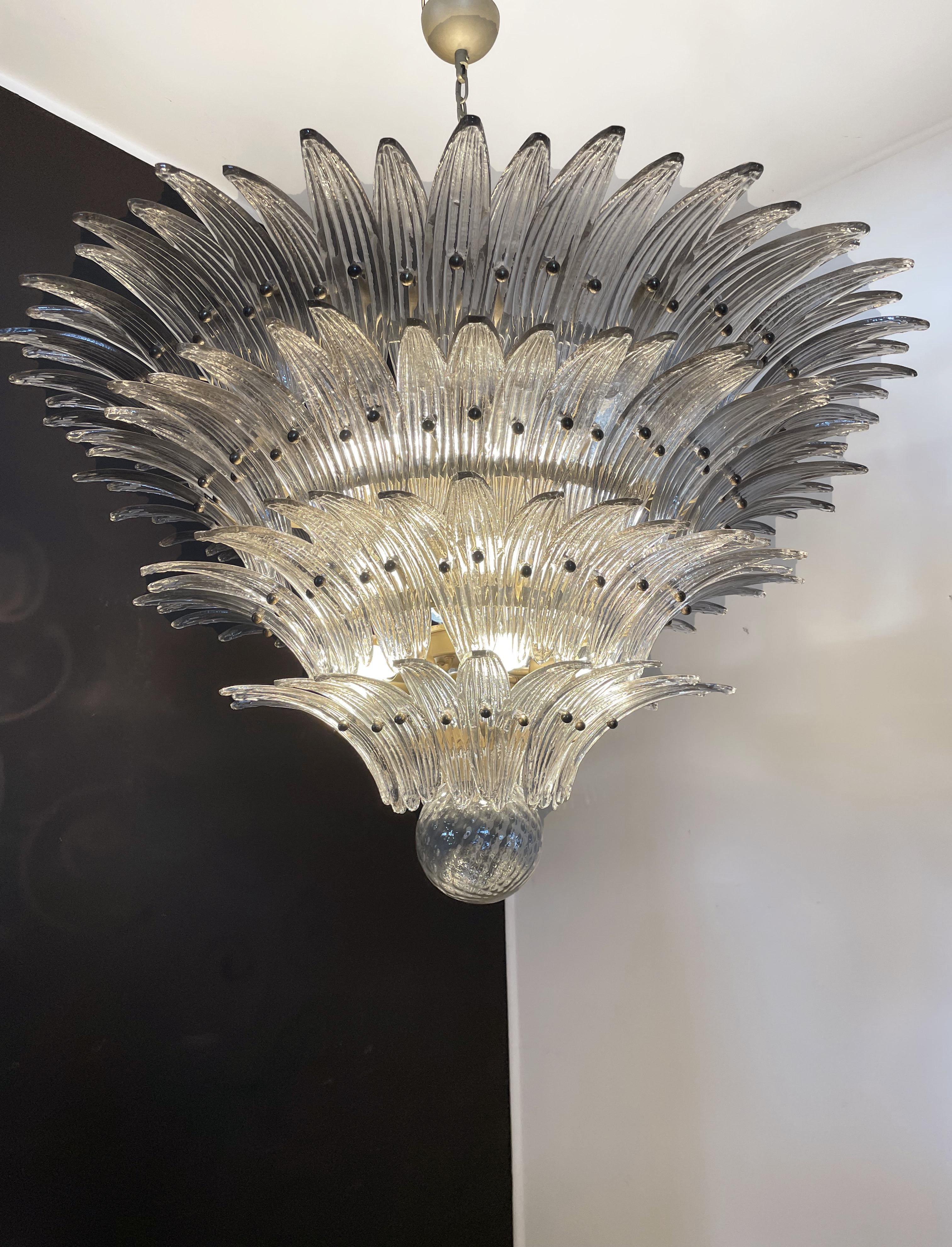 Palmette Ceiling Light - Four Levels, 163 Smoked Glasses For Sale 12