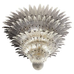 Plafonnier Palmette - quatre niveaux, 163 verres transparents