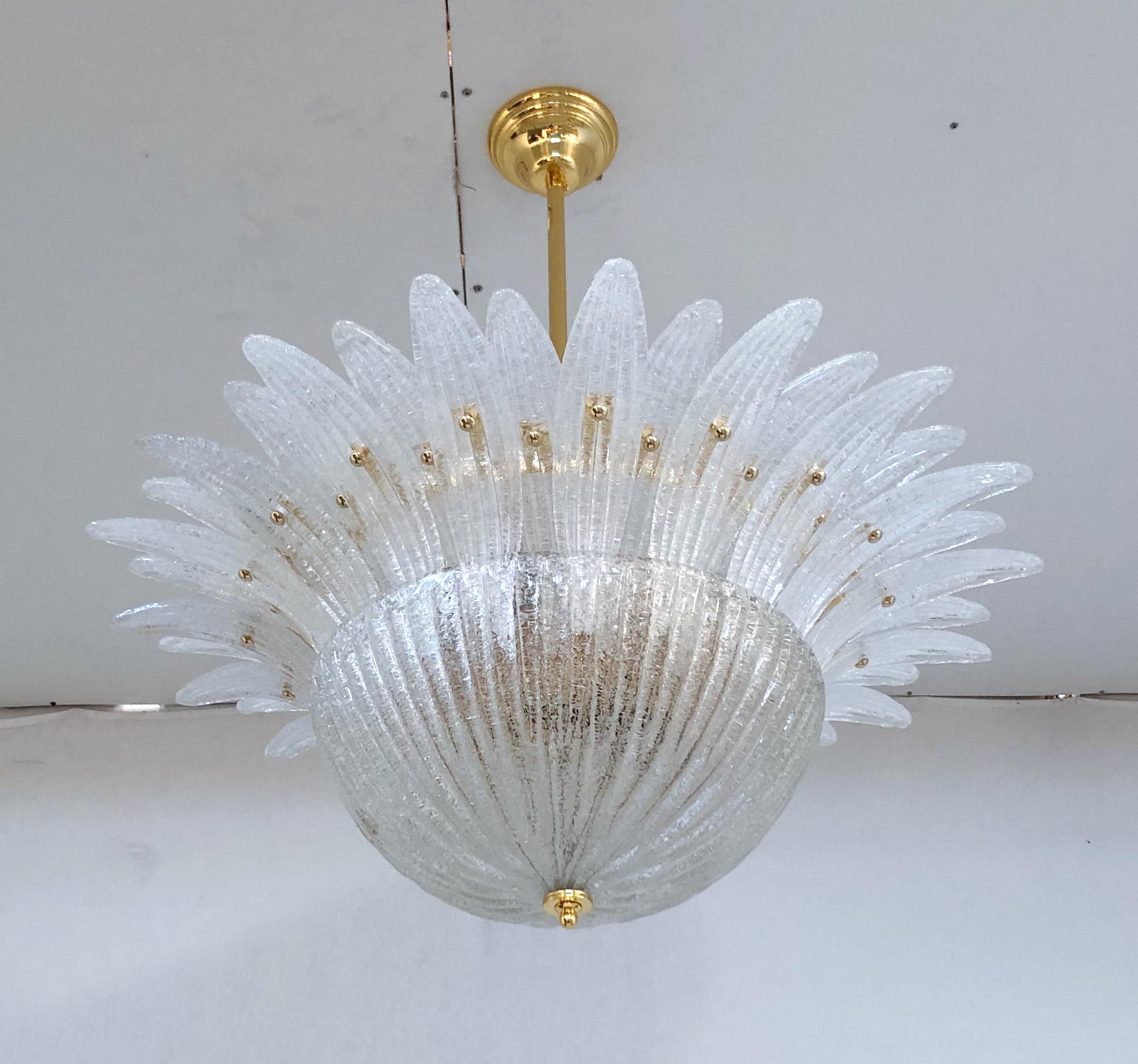 Mid-Century moderno Lampadario Palmette di Fabio Ltd in vendita