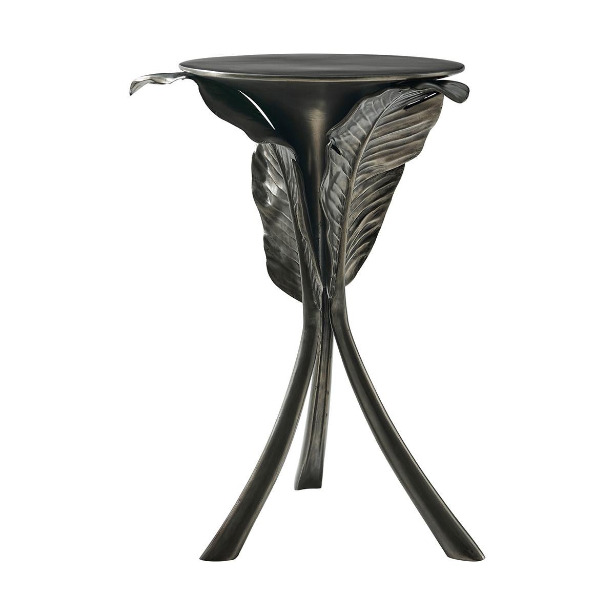 Organic Modern Palmetto Accent Table For Sale