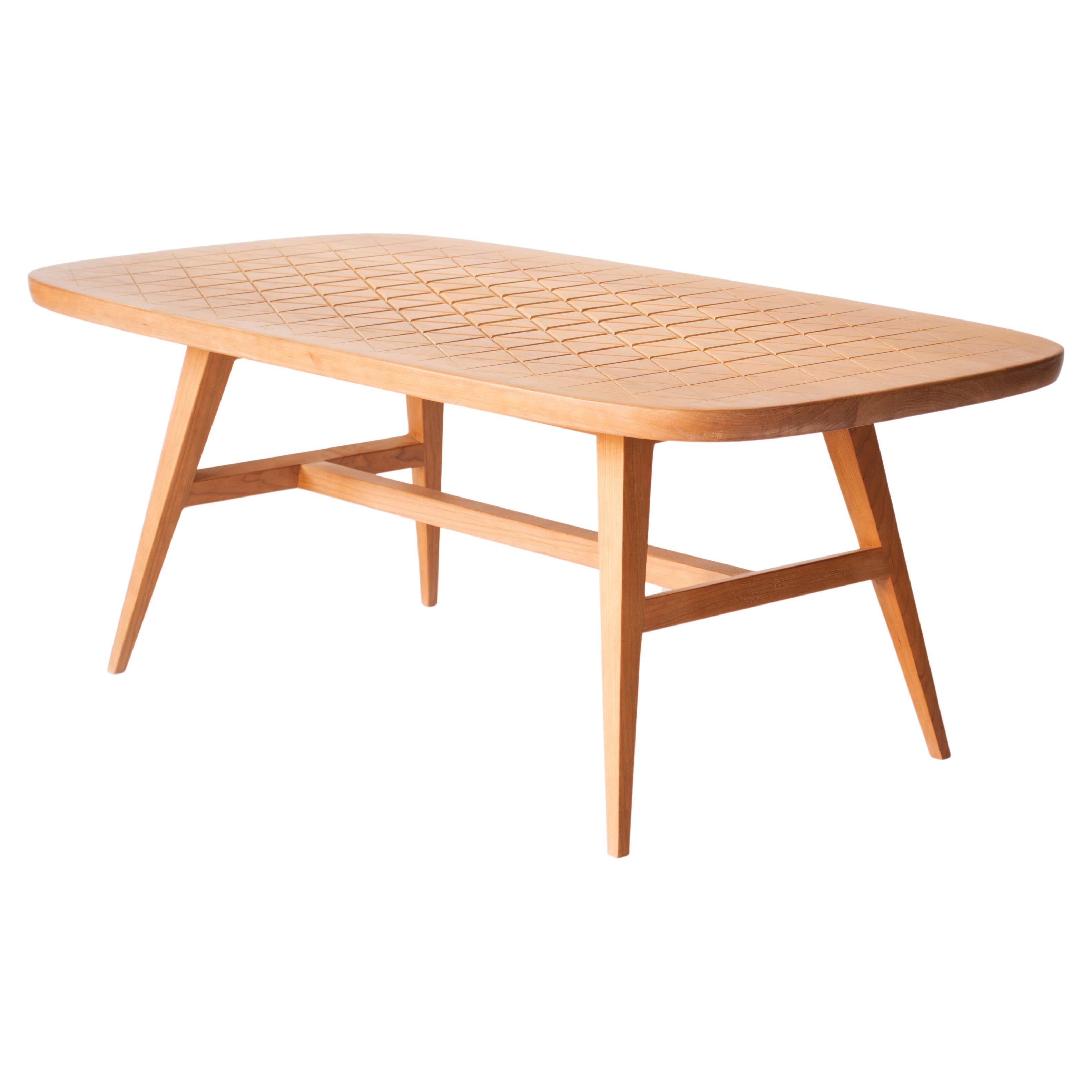 Palmetto Coffee Table in solid cherry by KLN studio For Sale