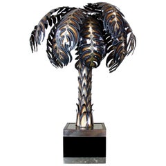 "Palmier" Palm Tree Lamp by Maison Jansen, France, 1970s, Hollywood Regency